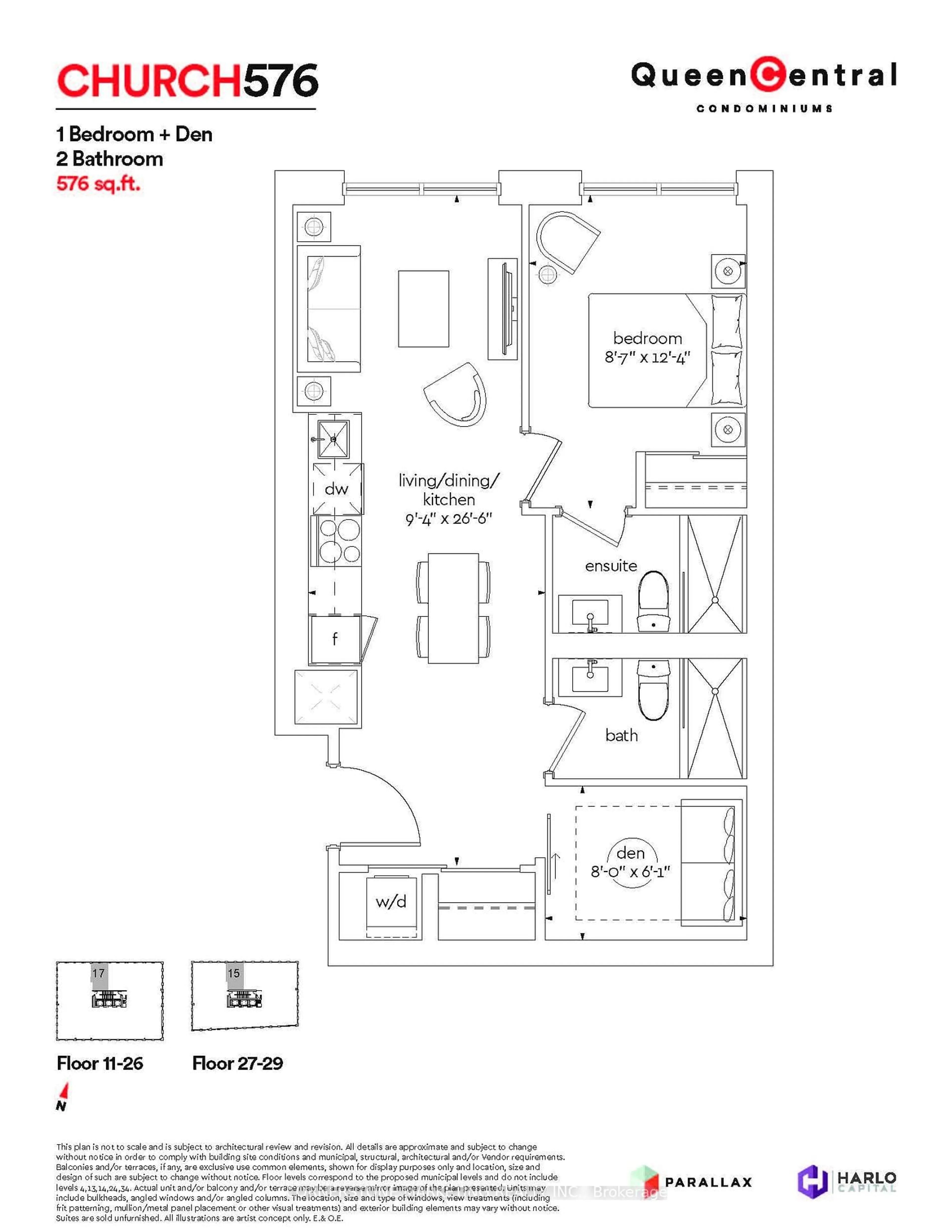 Floor plan for 100 Queen St #1717, Toronto Ontario M5C 0B5