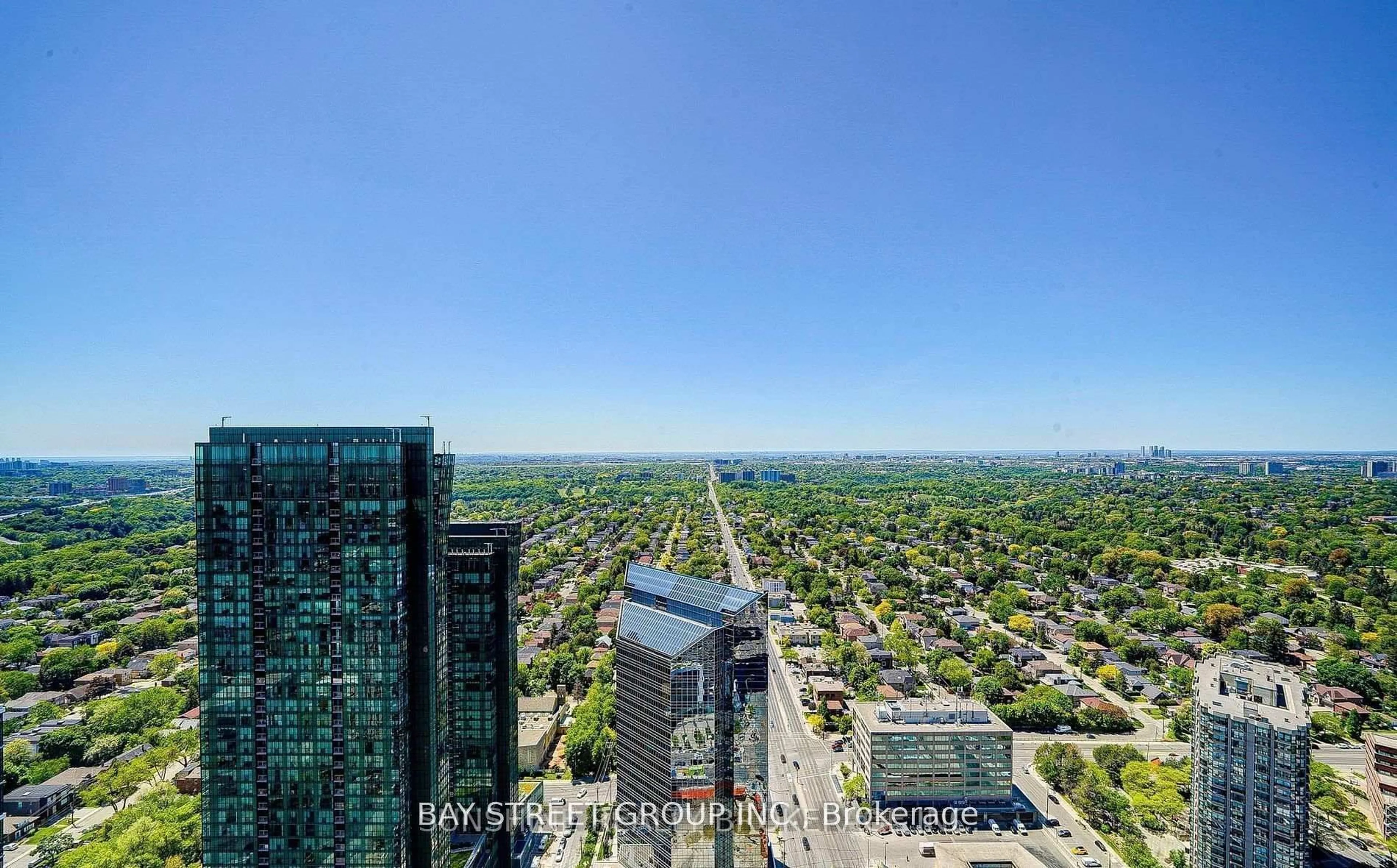 A pic from outside/outdoor area/front of a property/back of a property/a pic from drone, city buildings view from balcony for 5 Sheppard Ave #4218, Toronto Ontario M2N 0G4