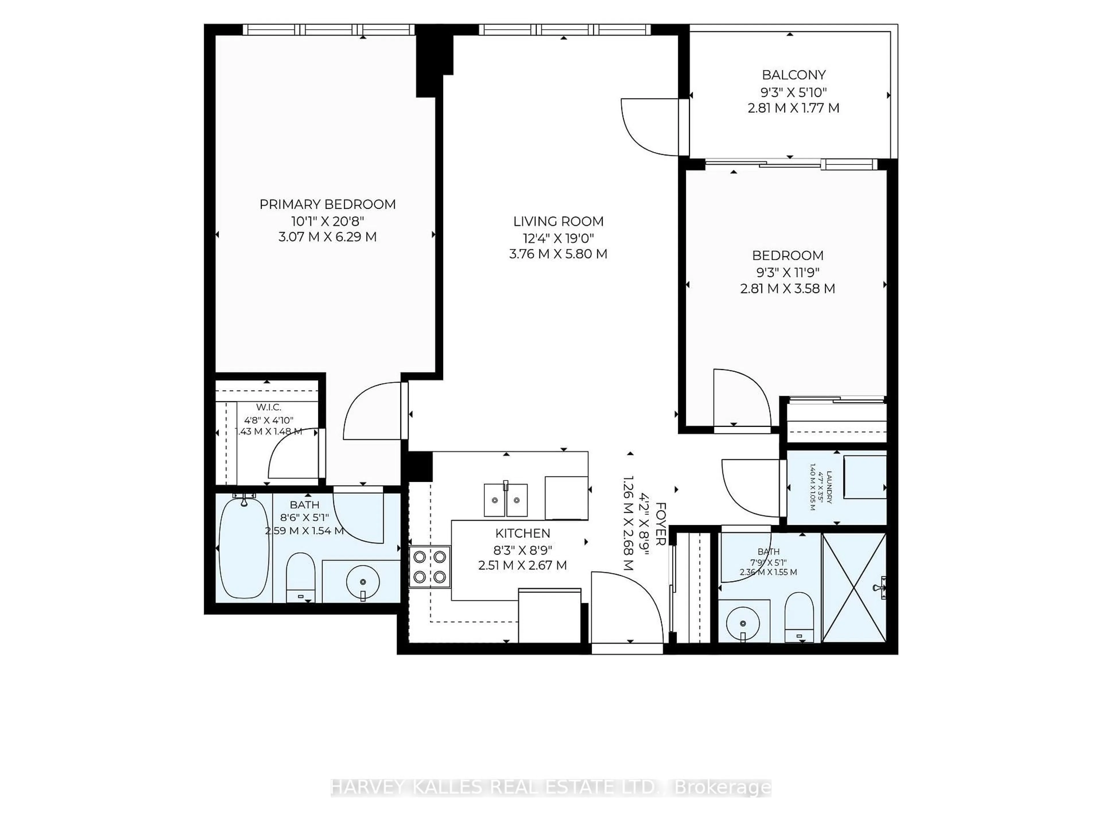 Floor plan for 205 The Donway #503, Toronto Ontario M3B 3S5