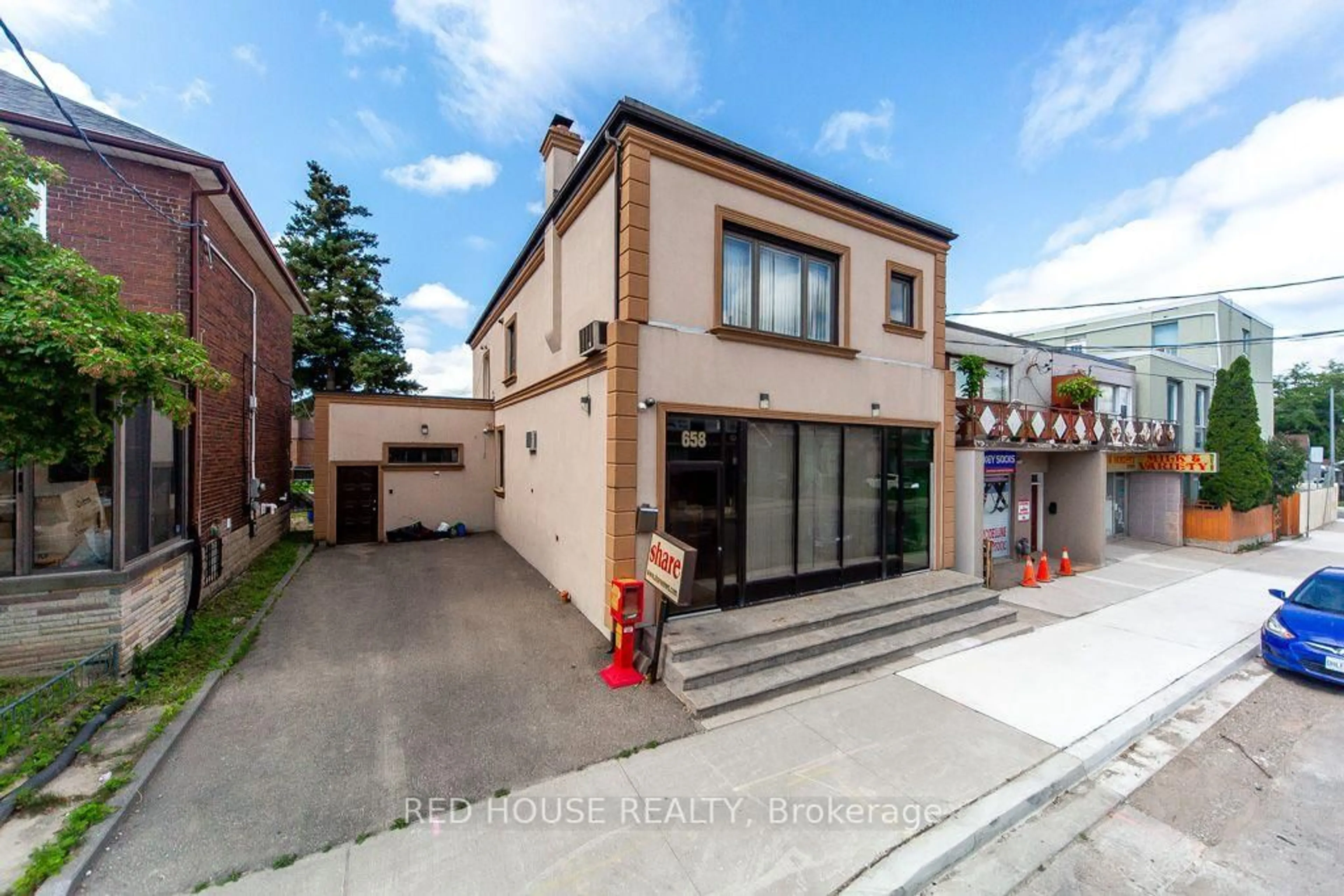 Home with brick exterior material, street for 658 Vaughan Rd, Toronto Ontario M6E 2Y5