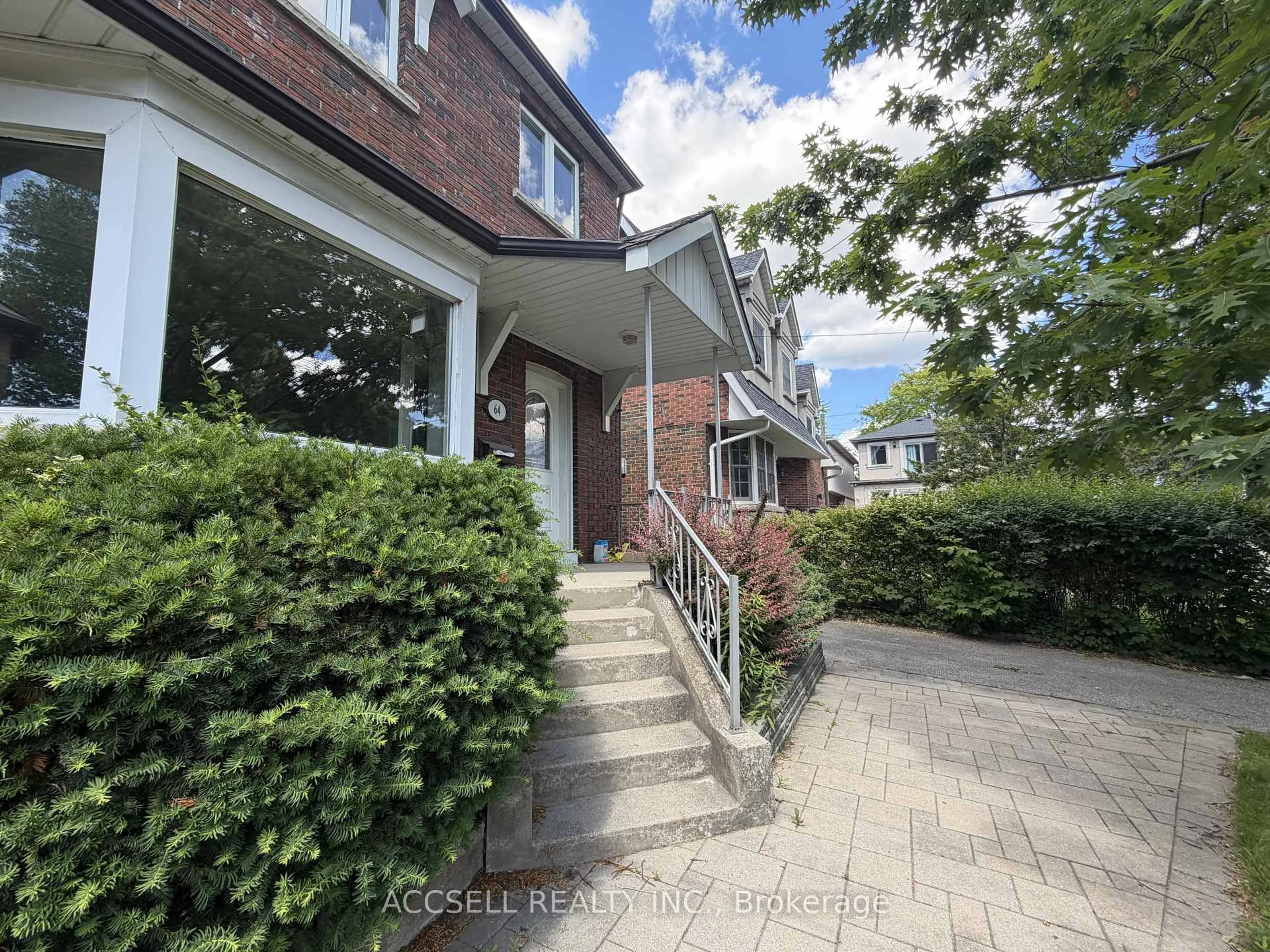 Home with brick exterior material, street for 64 Parklea Dr, Toronto Ontario M4G 2J6