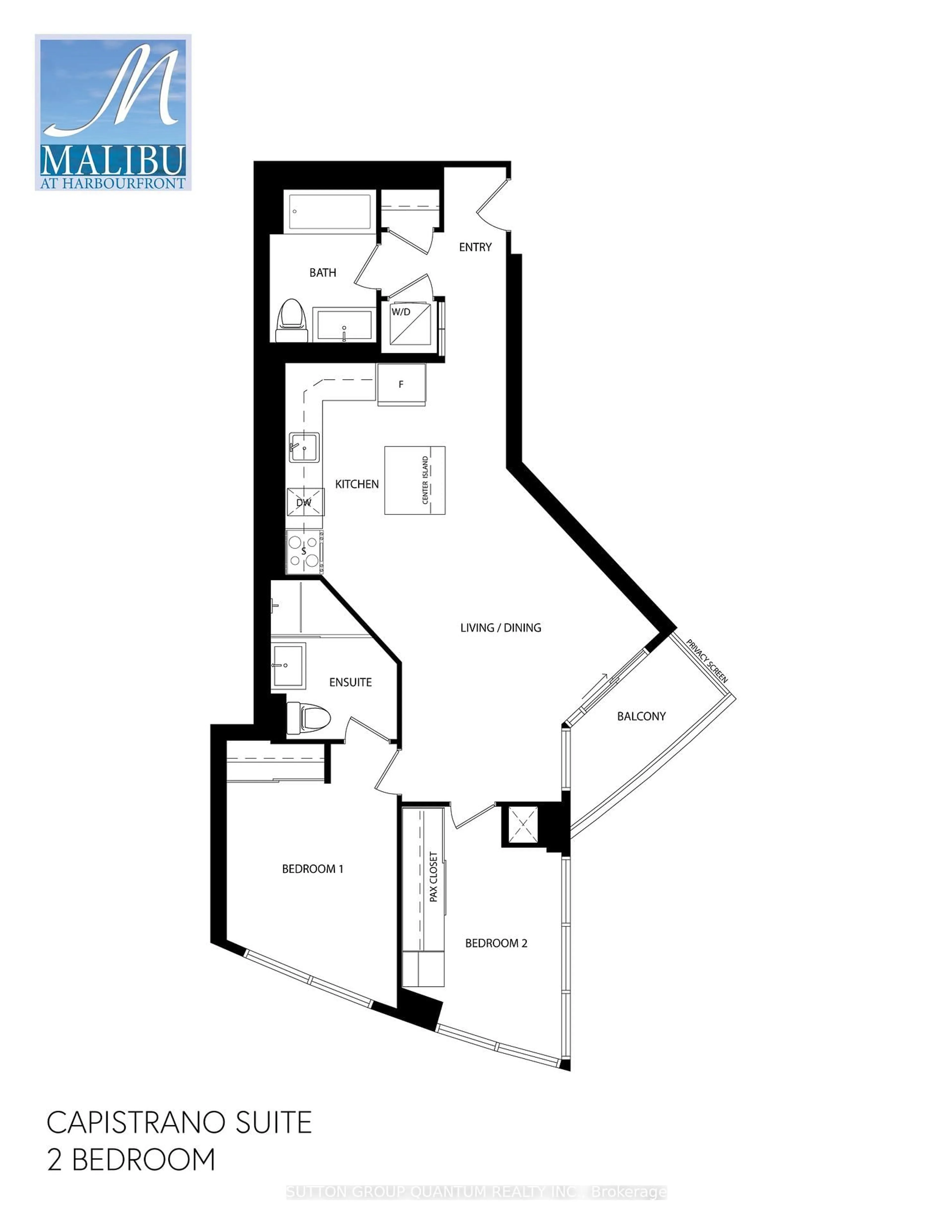 Floor plan for 600 Fleet St #507, Toronto Ontario M5V 1B7