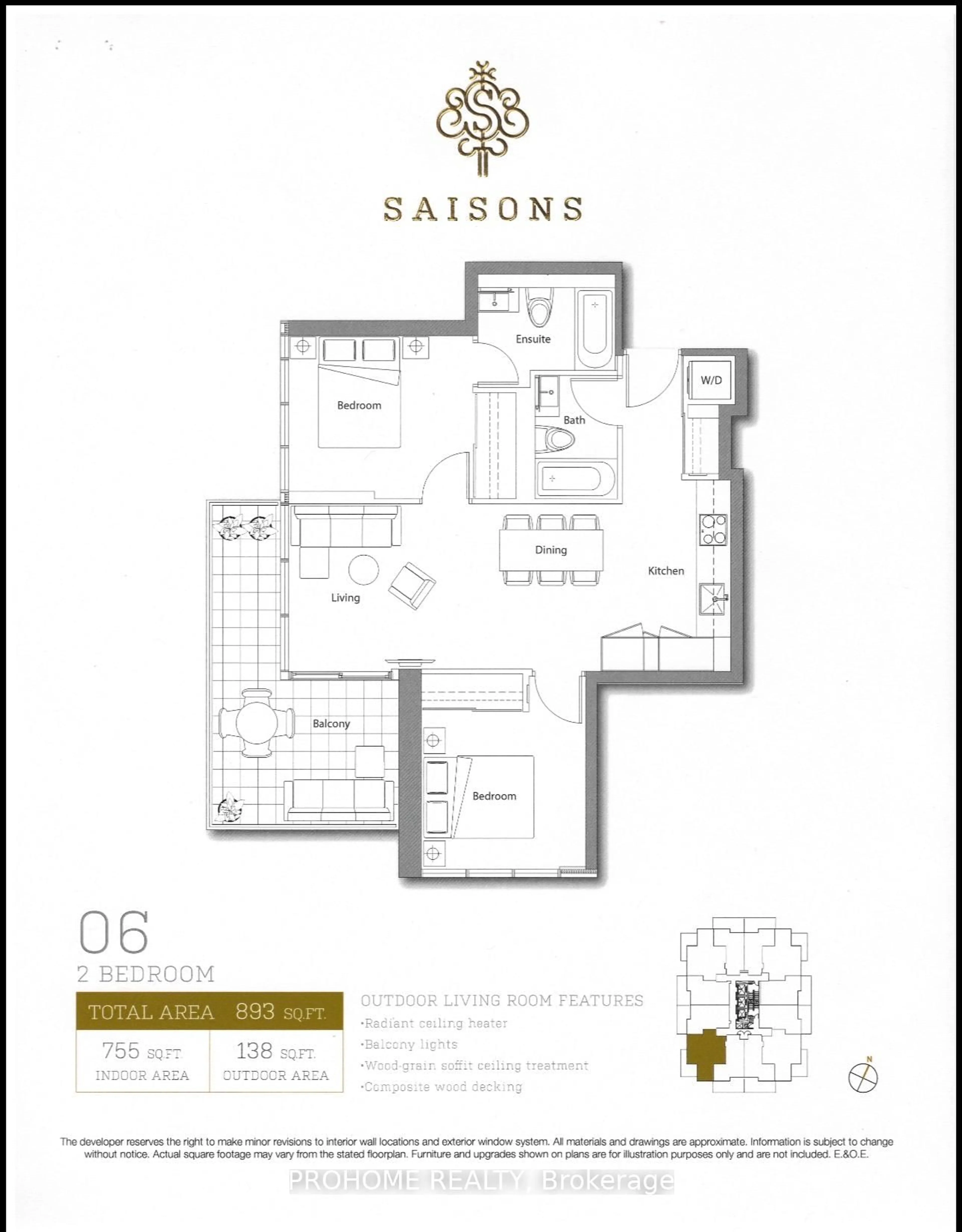 Floor plan for 27 McMahon Dr #1006, Toronto Ontario M2K 0J2