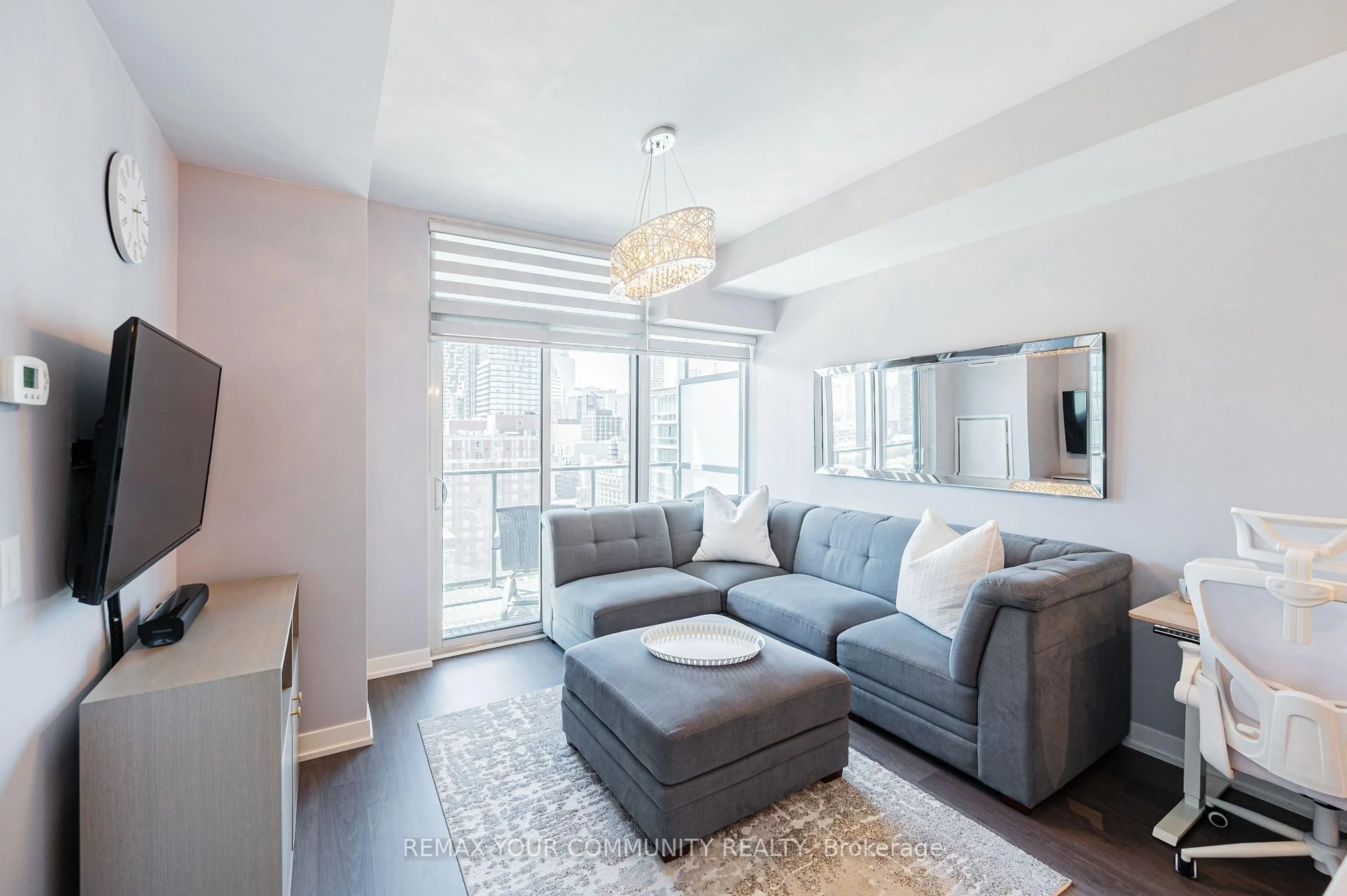 Living room with furniture, unknown for 105 George St #1412, Toronto Ontario M5A 0L4