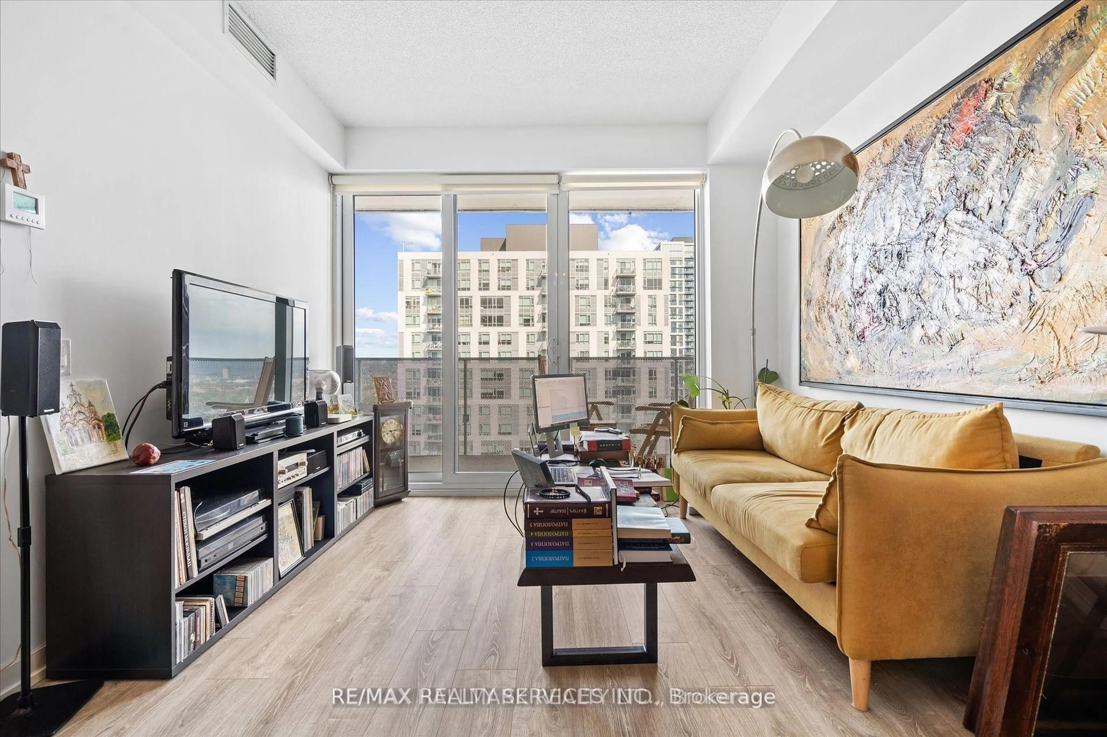 Living room with furniture, unknown for 20 Tubman Ave #2307, Toronto Ontario M5A 0M5