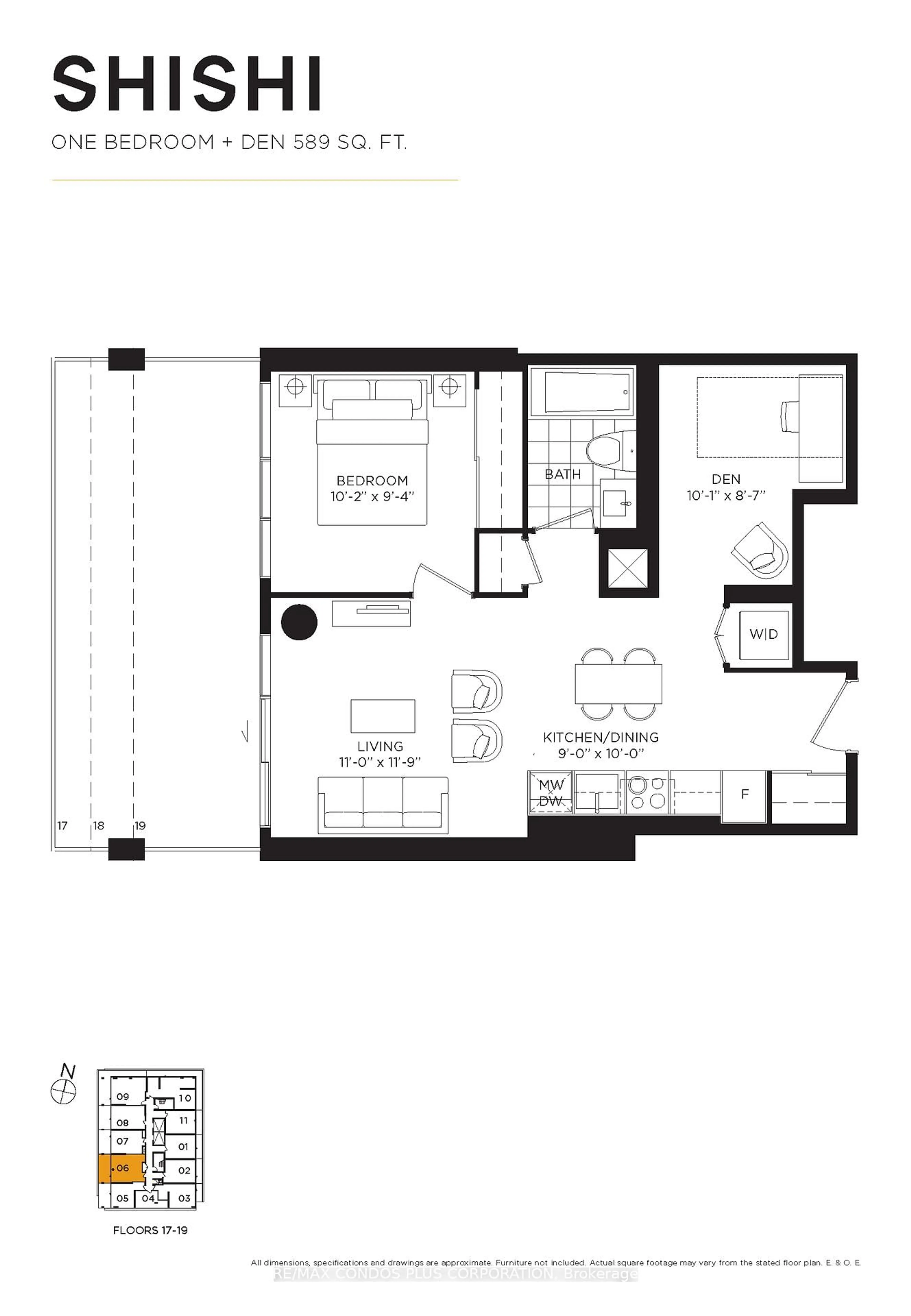 Floor plan for 18 Maitland Terr #1706, Toronto Ontario M4Y 0H2