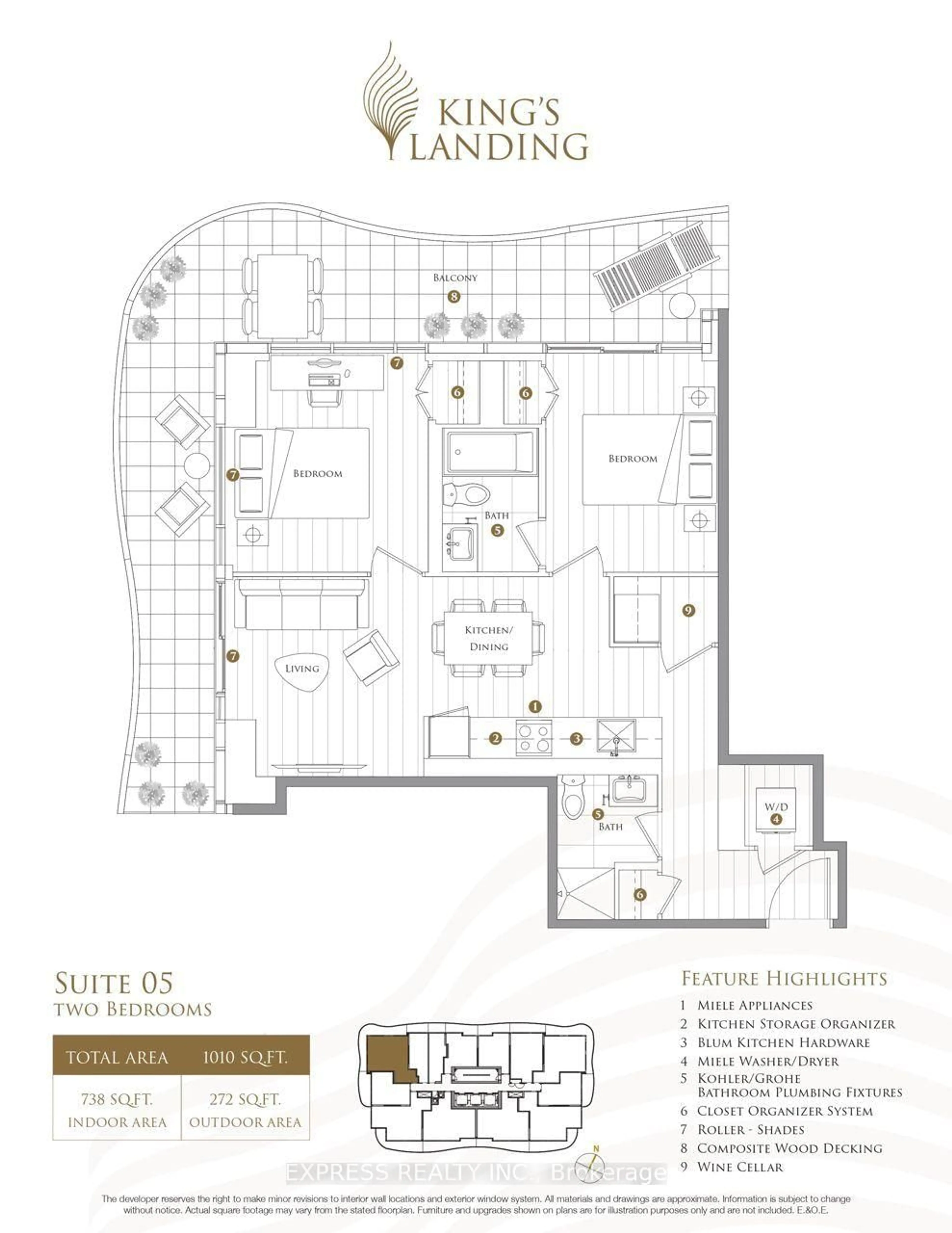 Floor plan for 68 Esther Shiner Blvd #2005, Toronto Ontario M2K 0J6