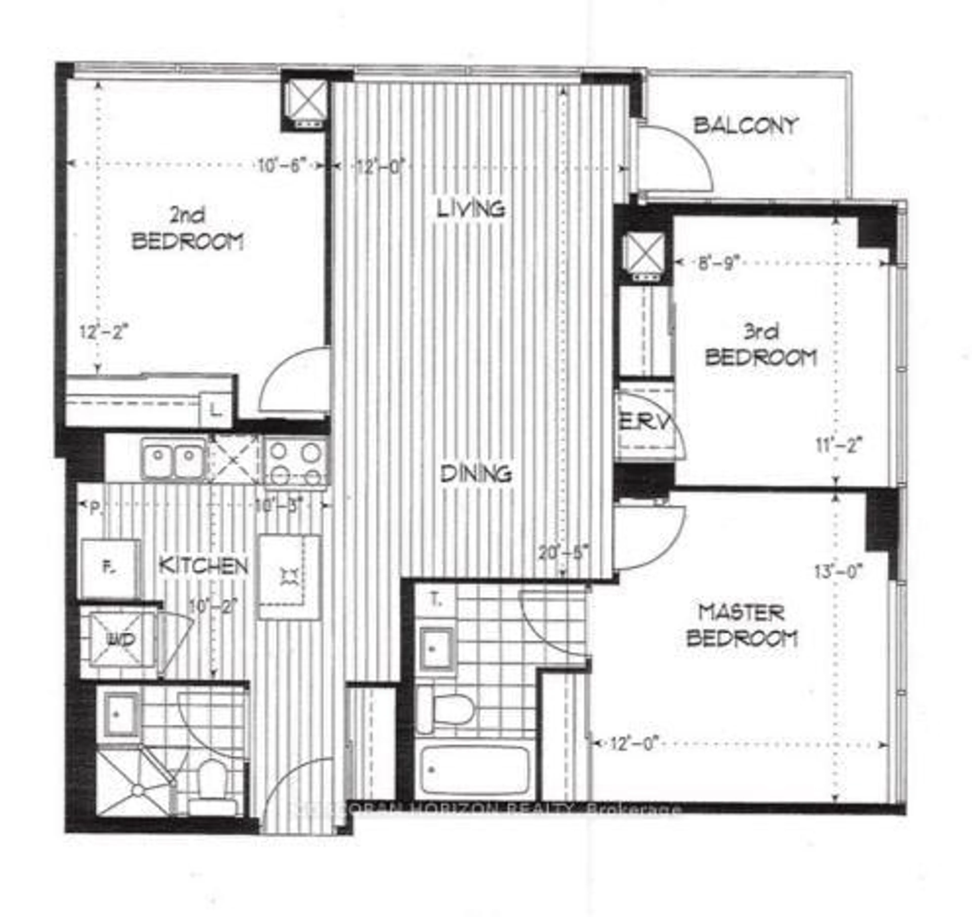 Floor plan for 181 Wynford Dr #2509, Toronto Ontario M3C 0C6