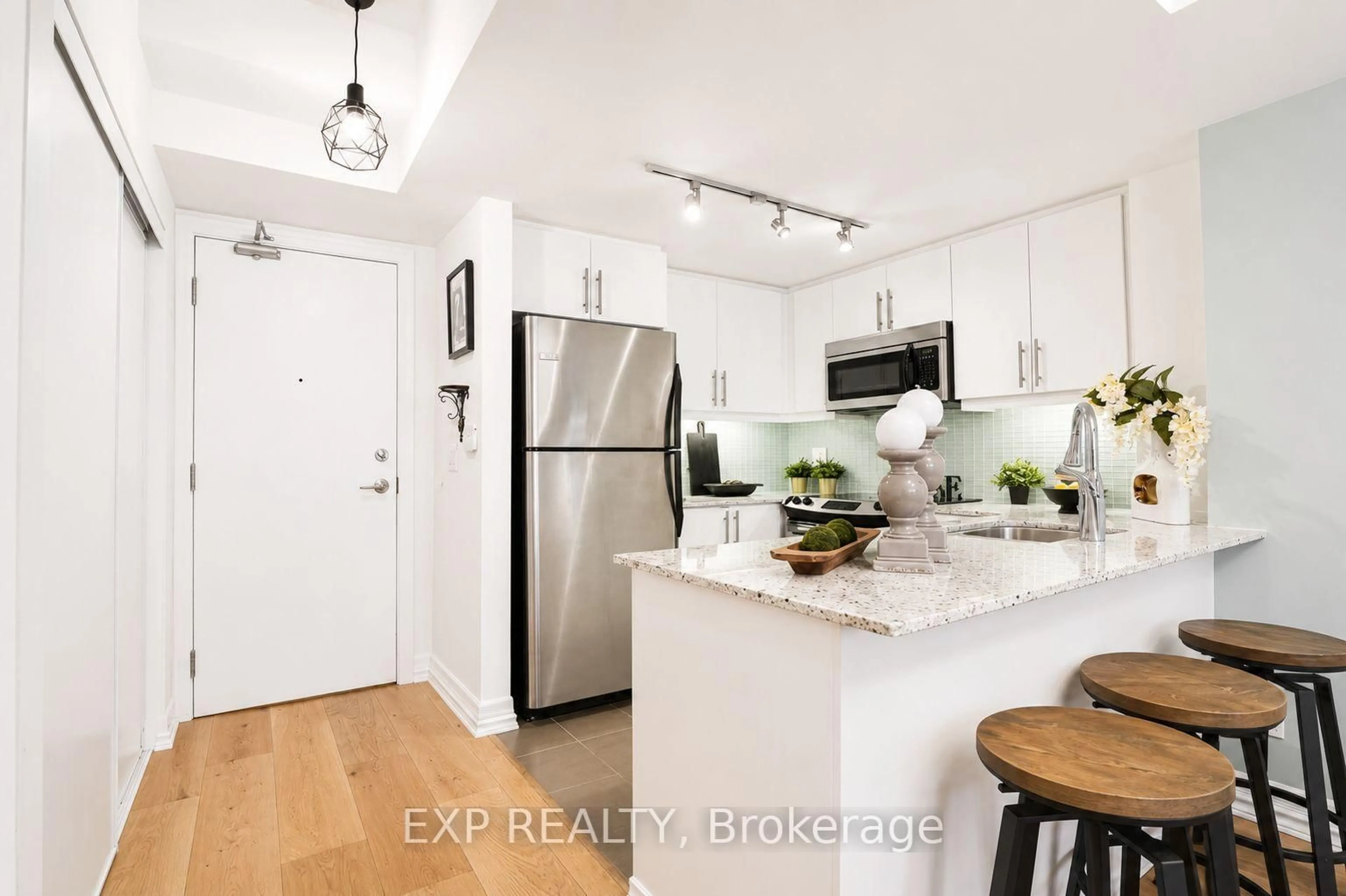 Open concept kitchen, unknown for 500 St Clair Ave #404, Toronto Ontario M6C 1A8