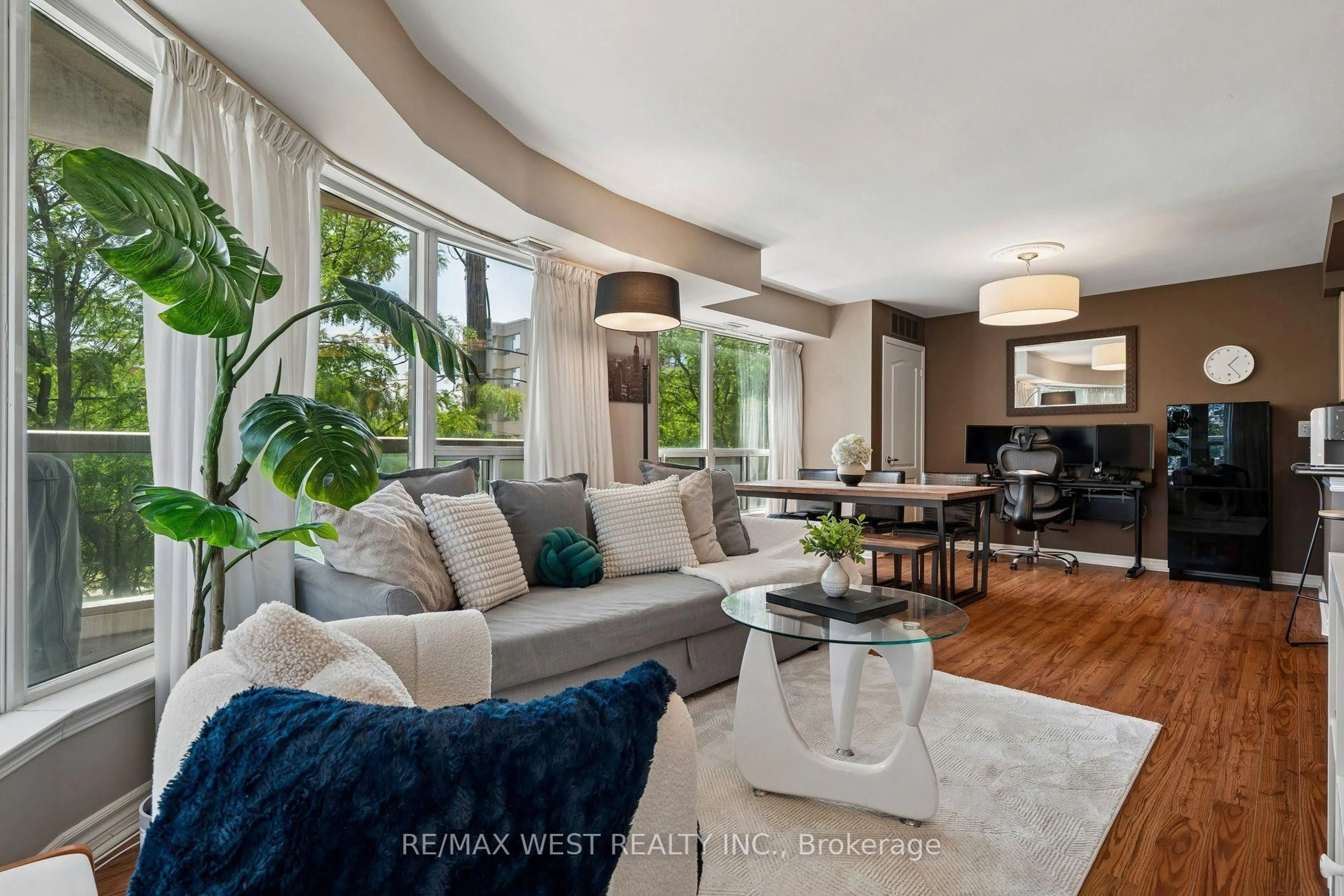 Living room with furniture, unknown for 890 Sheppard Ave #206, Toronto Ontario M3H 6B9