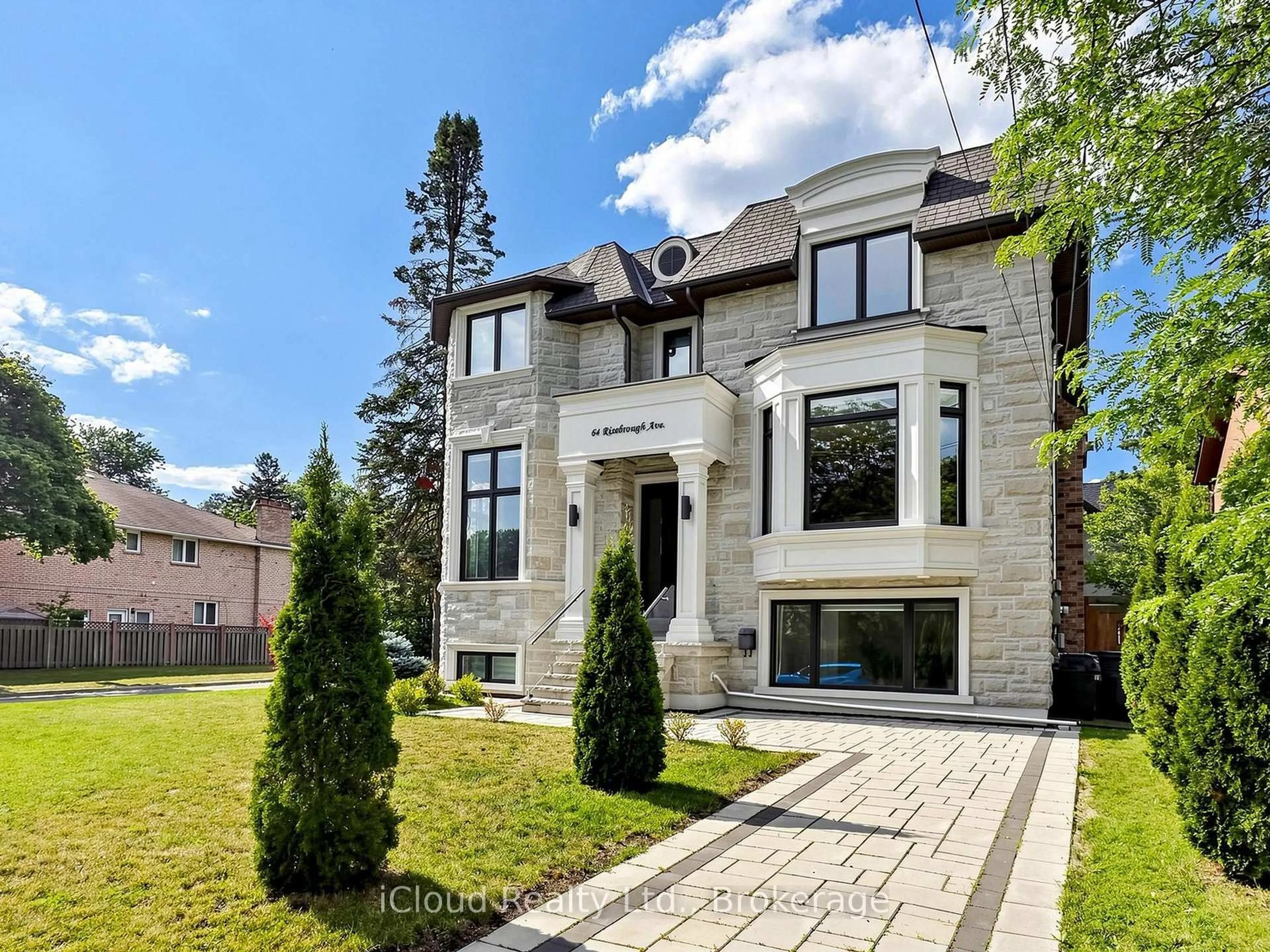 Home with brick exterior material, street for 64 Risebrough Ave, Toronto Ontario M2M 2E3