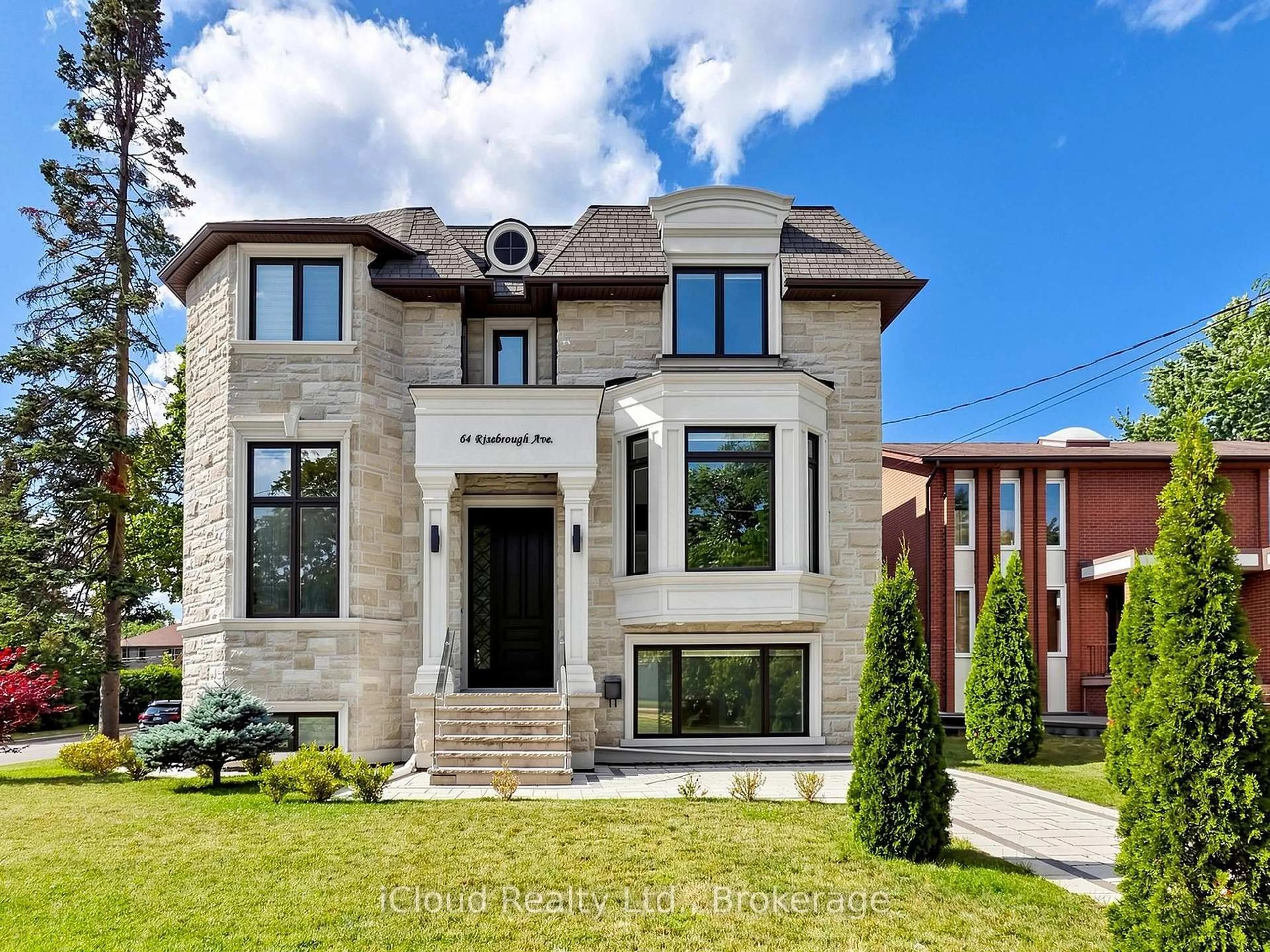 Home with brick exterior material, street for 64 Risebrough Ave, Toronto Ontario M2M 2E3