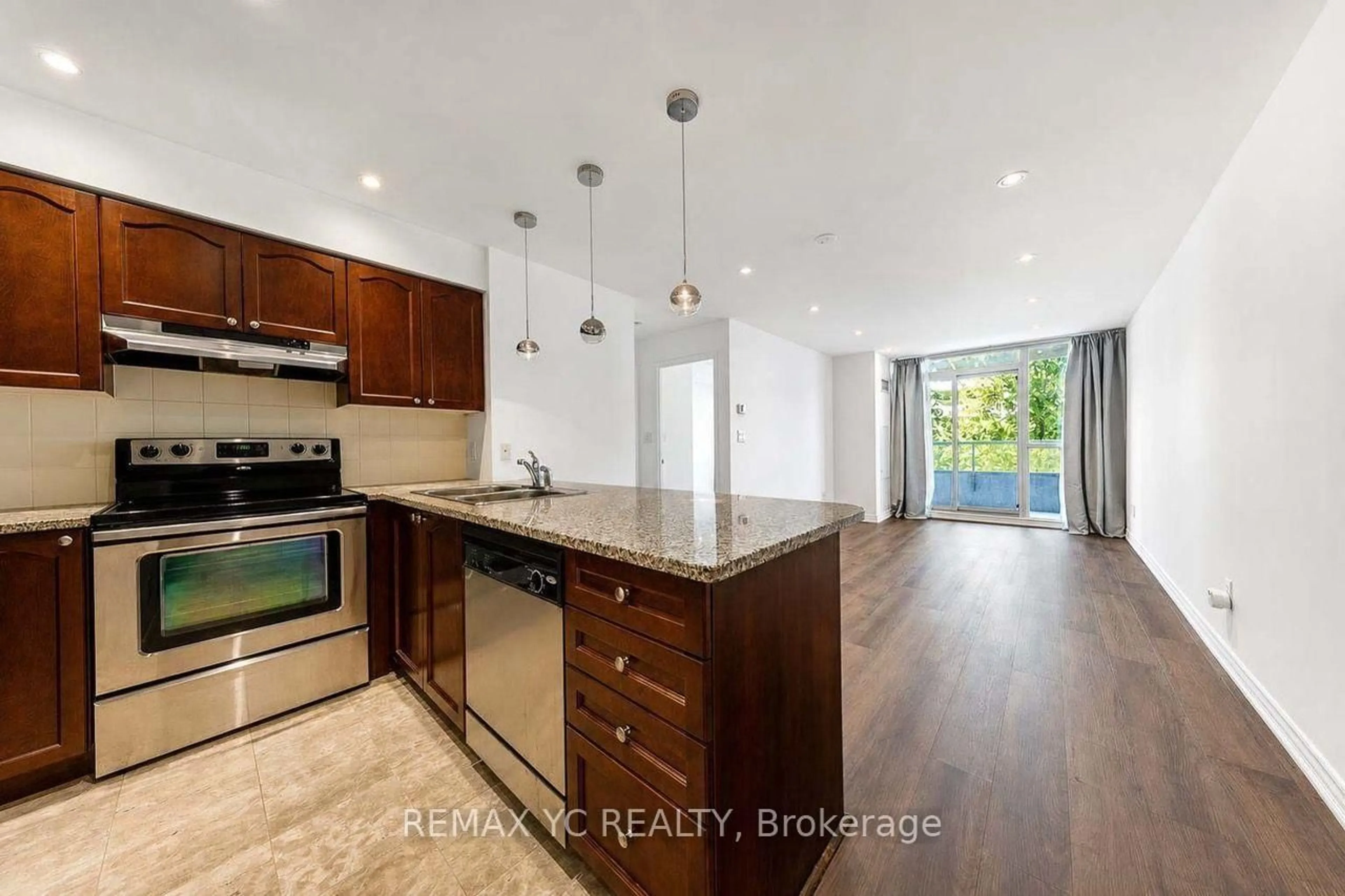 Open concept kitchen, unknown for 35 Hollywood Ave #216, Toronto Ontario M2N 0A9