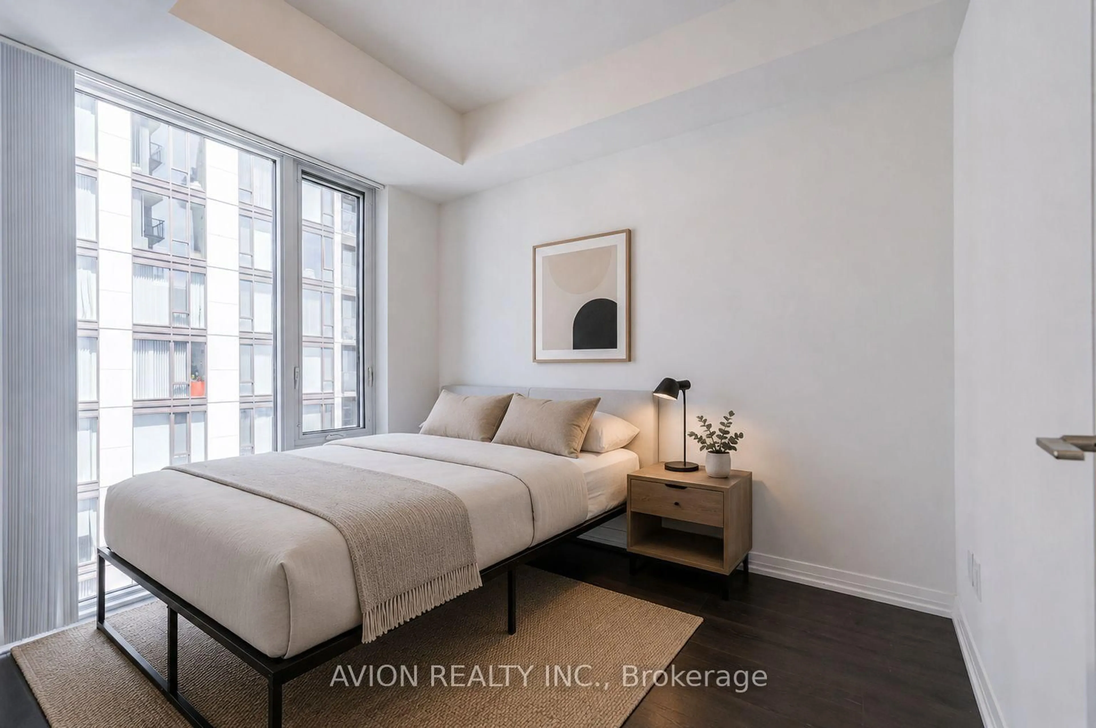 Bedroom with bed, unknown for 8 Widmer St #4303, Toronto Ontario M5V 0W6