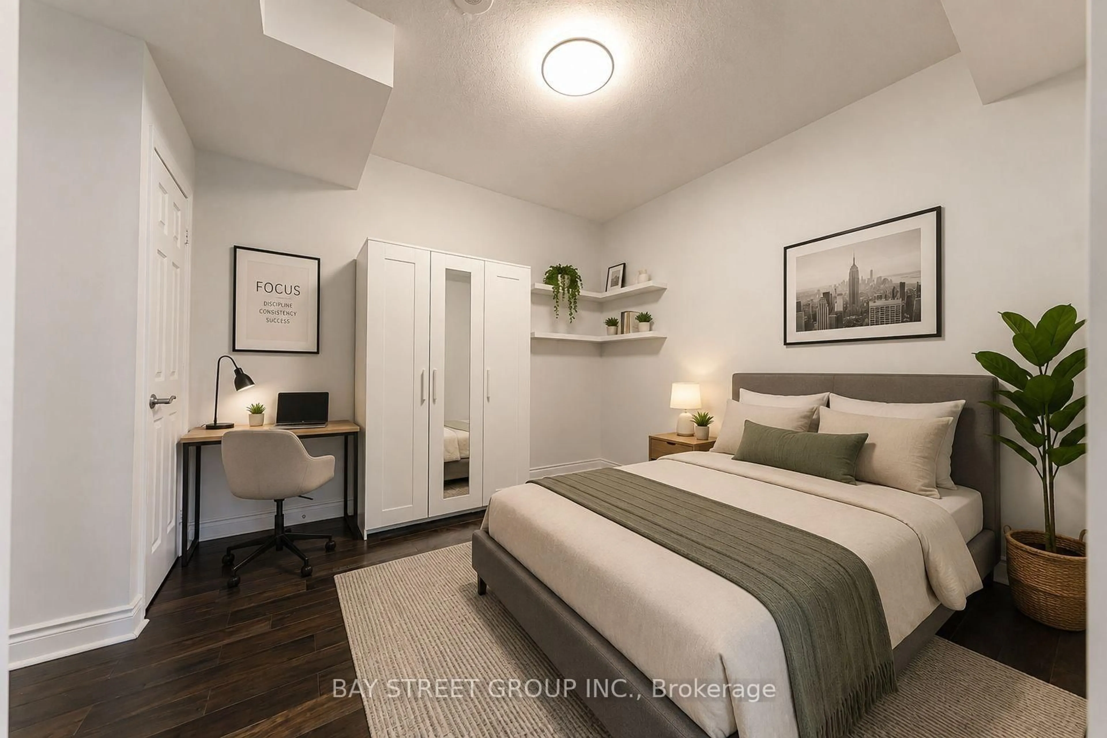 Bedroom with bed, unknown for 31 Olive Ave #221, Toronto Ontario M2N 4N4
