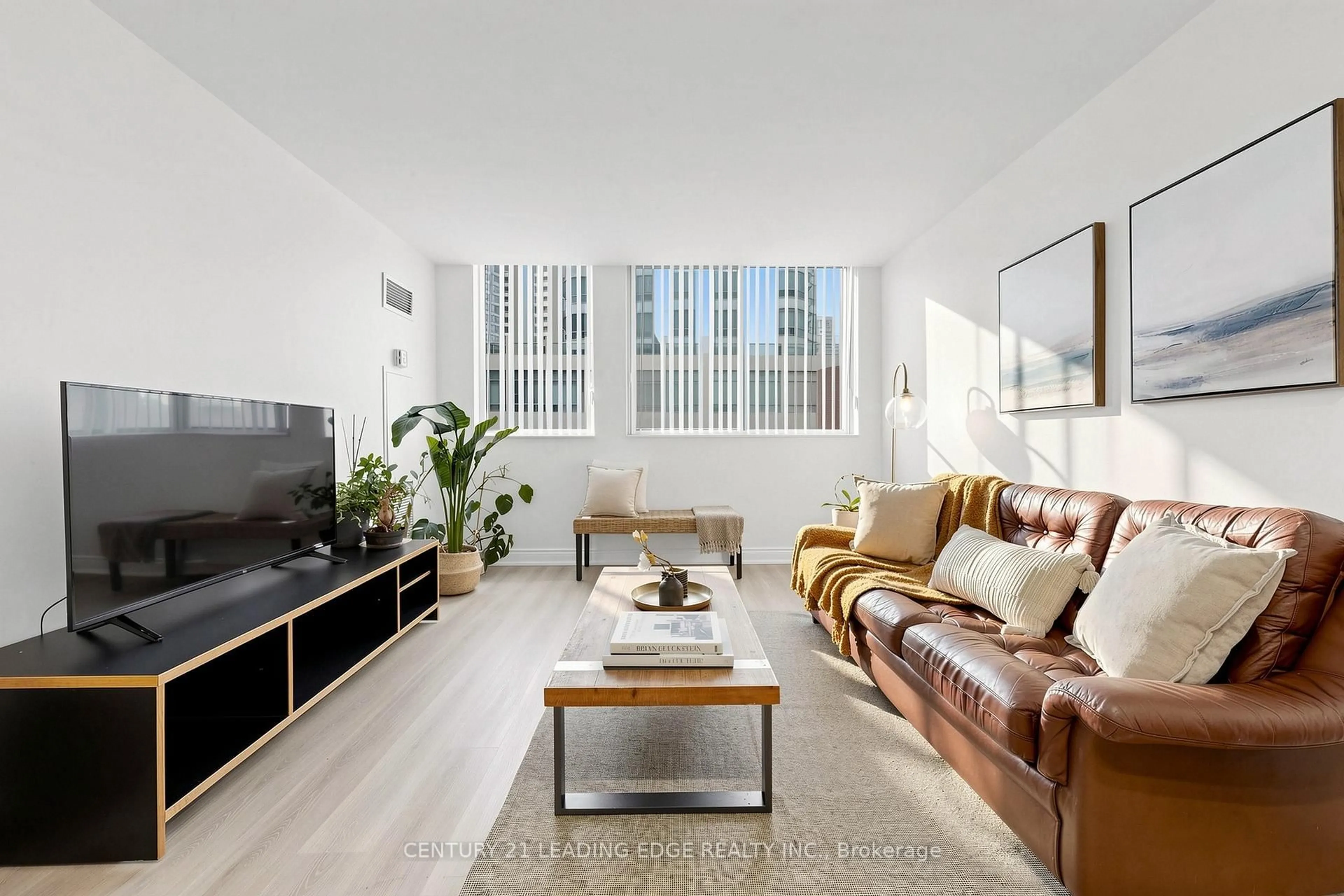 Living room with furniture, unknown for 15 Northtown Way #328, Toronto Ontario M2N 7A2