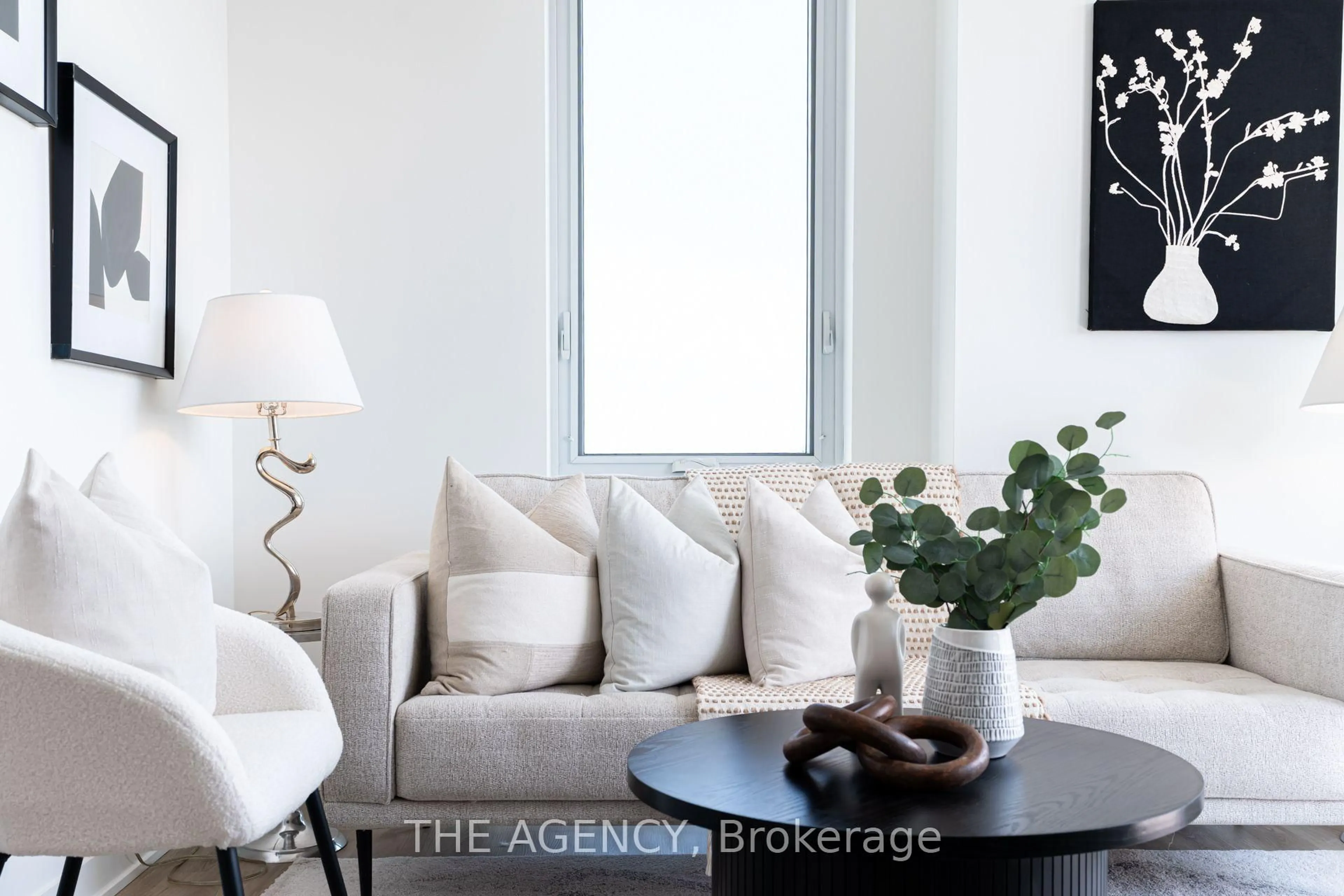Living room with furniture, unknown for 10 Oak St #2403, Toronto Ontario M5A 0Z1