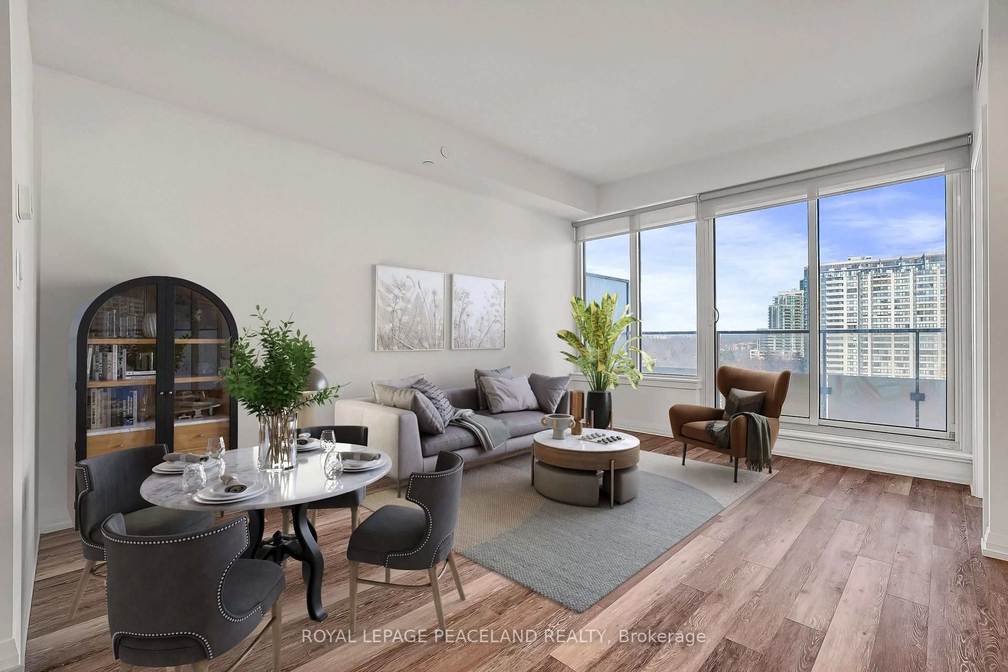 Living room with furniture, unknown for 75 Canterbury Pl #1215, Toronto Ontario M2N 0L2