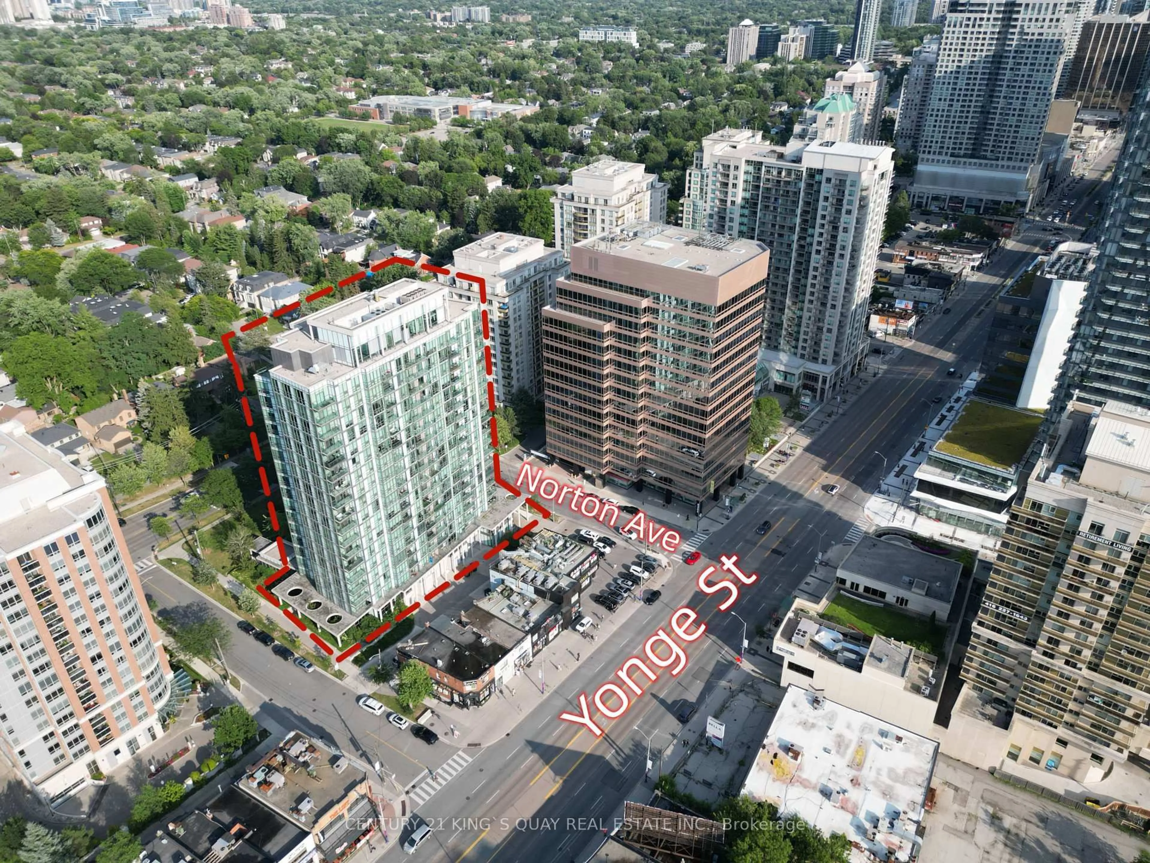 A pic from outside/outdoor area/front of a property/back of a property/a pic from drone, city buildings view from balcony for 26 Norton Ave #Ph 11, Toronto Ontario M2N 0C6