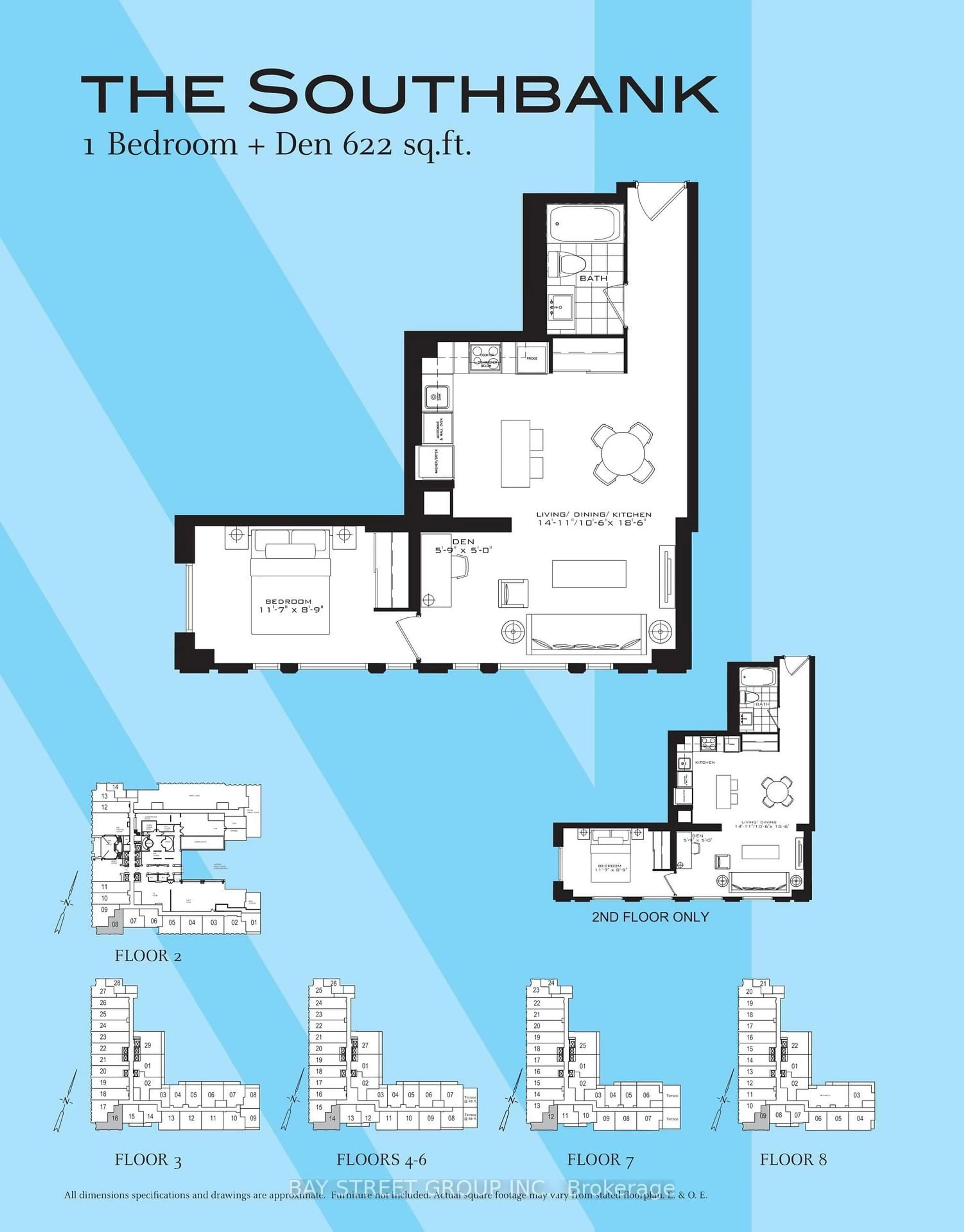 Floor plan for 955 Bay St #614, Toronto Ontario M5S 0C6