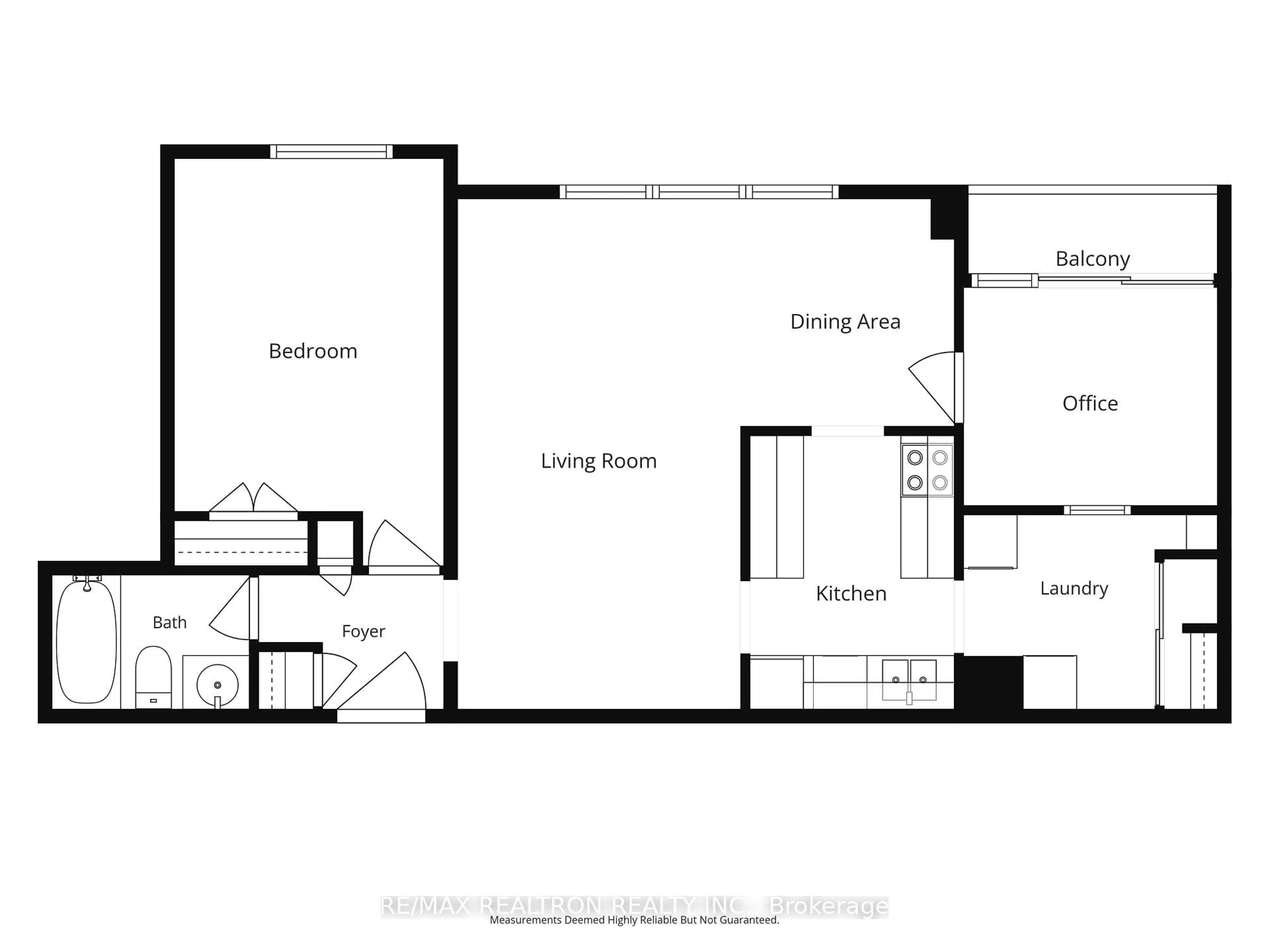 Floor plan for 5 Parkway Forest Dr #711, Toronto Ontario M2J 1L2