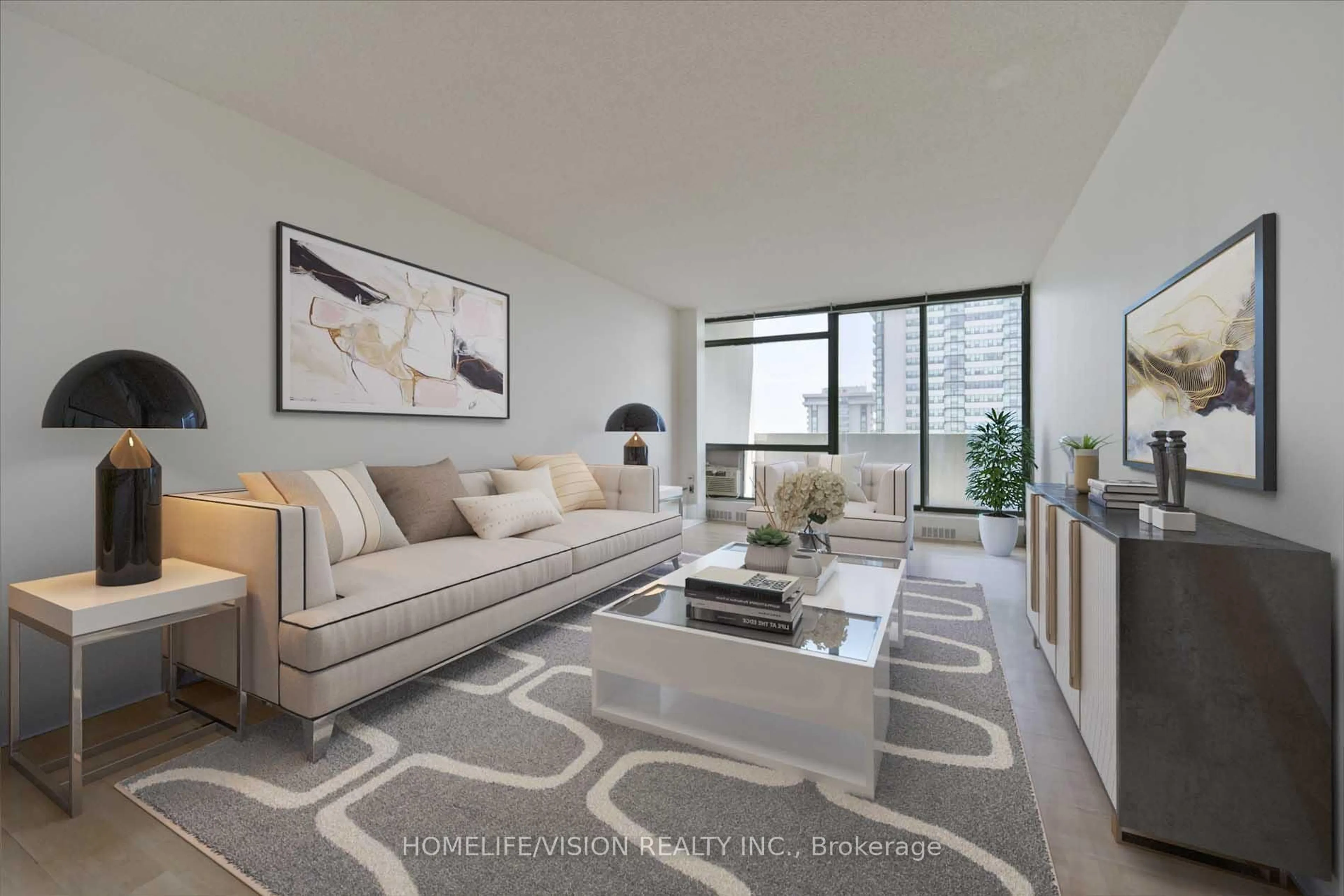 Living room with furniture, unknown for 3300 Don Mills Rd #PH6, Toronto Ontario M2J 4X7