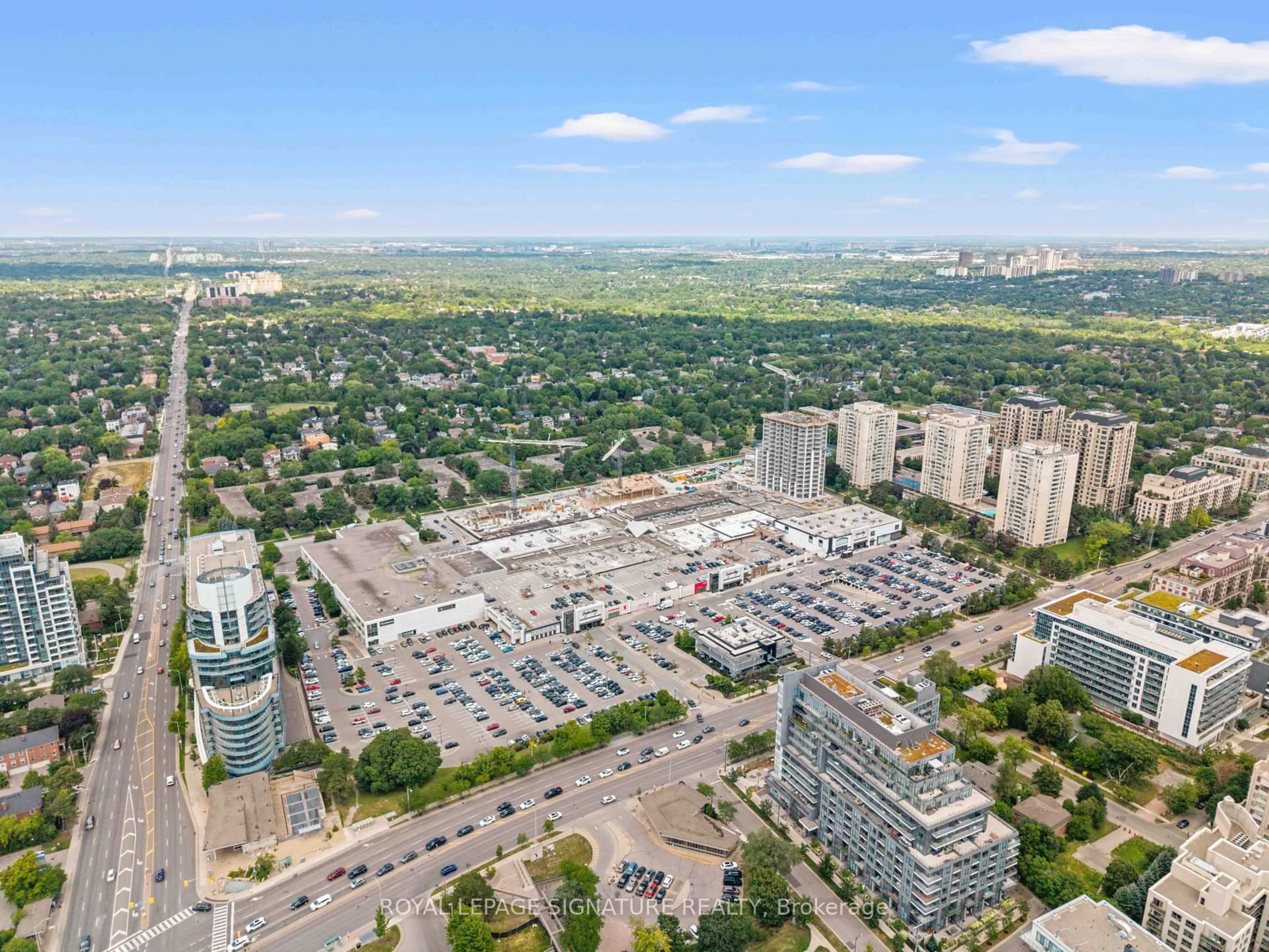 A pic from outside/outdoor area/front of a property/back of a property/a pic from drone, city buildings view from balcony for 12 Rean Dr #508, Toronto Ontario M2K 3C6