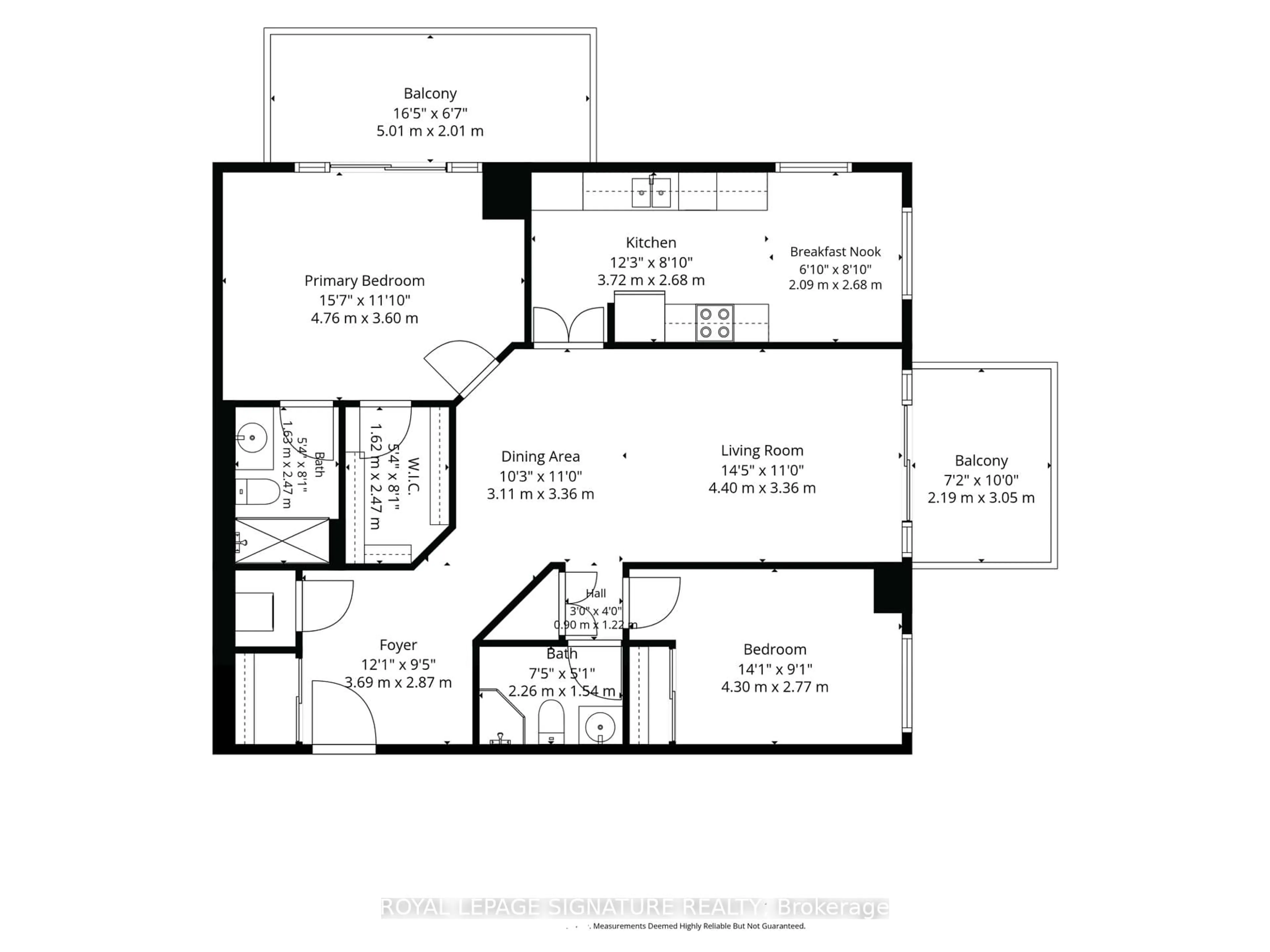 Floor plan for 12 Rean Dr #508, Toronto Ontario M2K 3C6