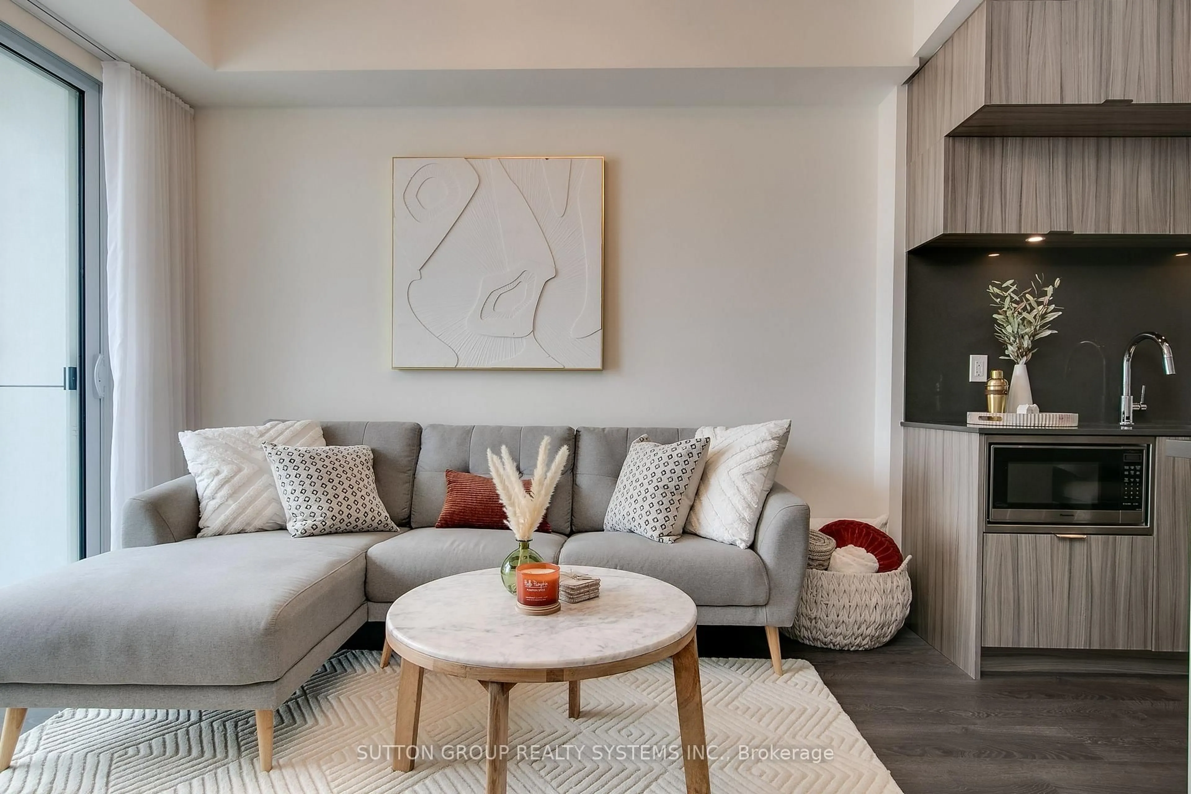 Living room with furniture, unknown for 80 Vanauley St #910, Toronto Ontario M5T 0C9