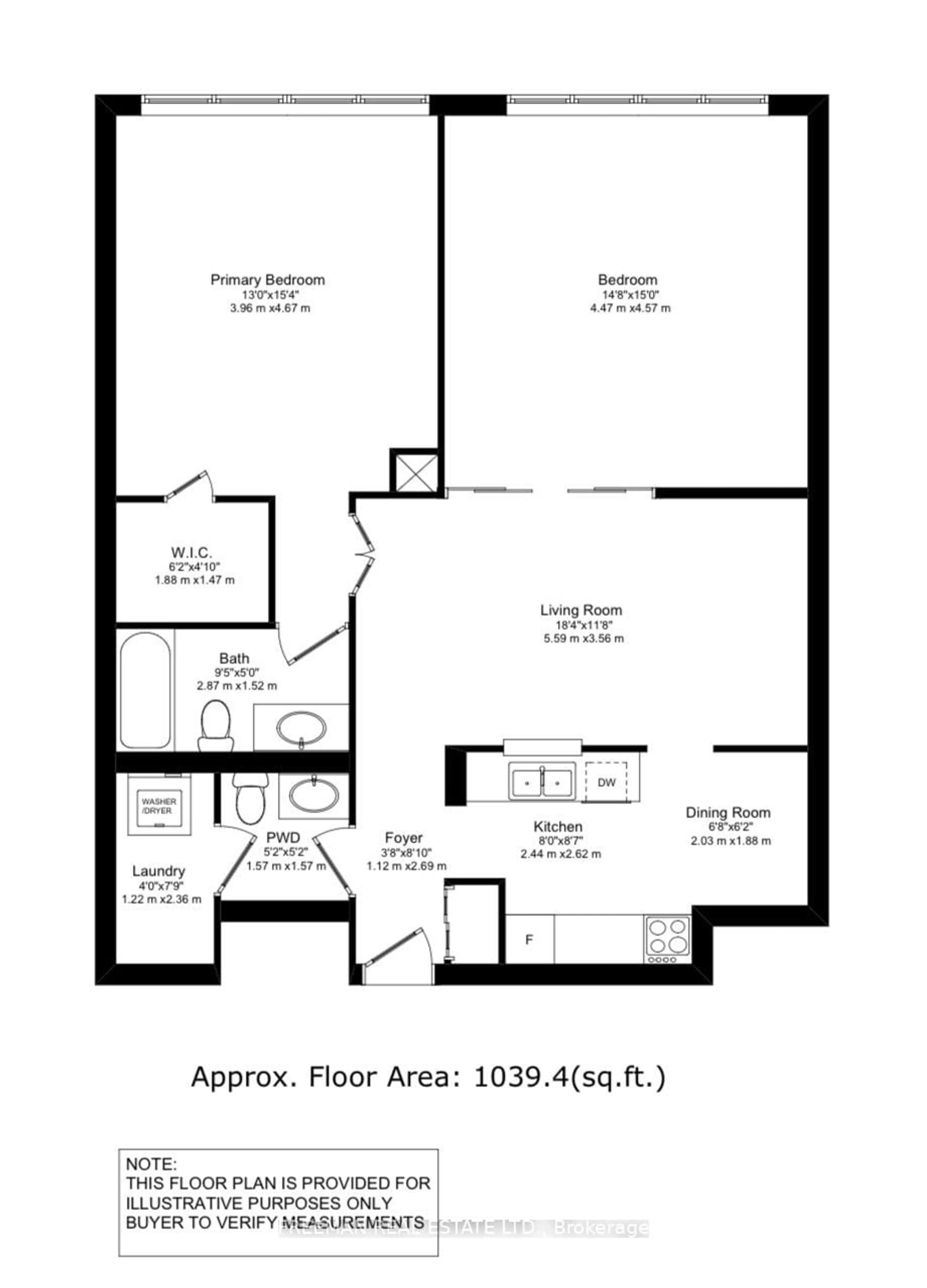 Floor plan for 633 Bay St #2405, Toronto Ontario M5G 2G4