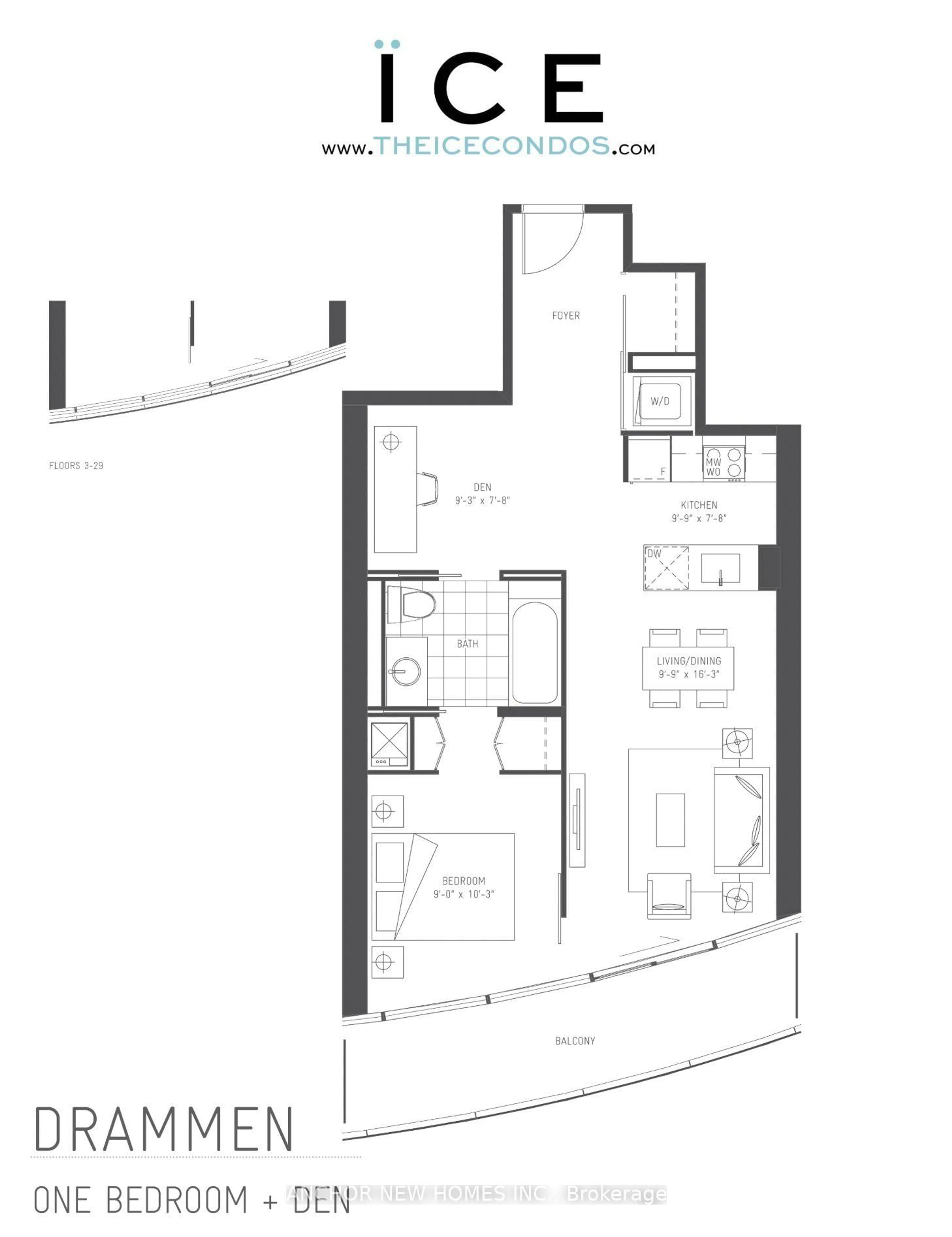 Floor plan for 12 York St #1703, Toronto Ontario M5J 0A9