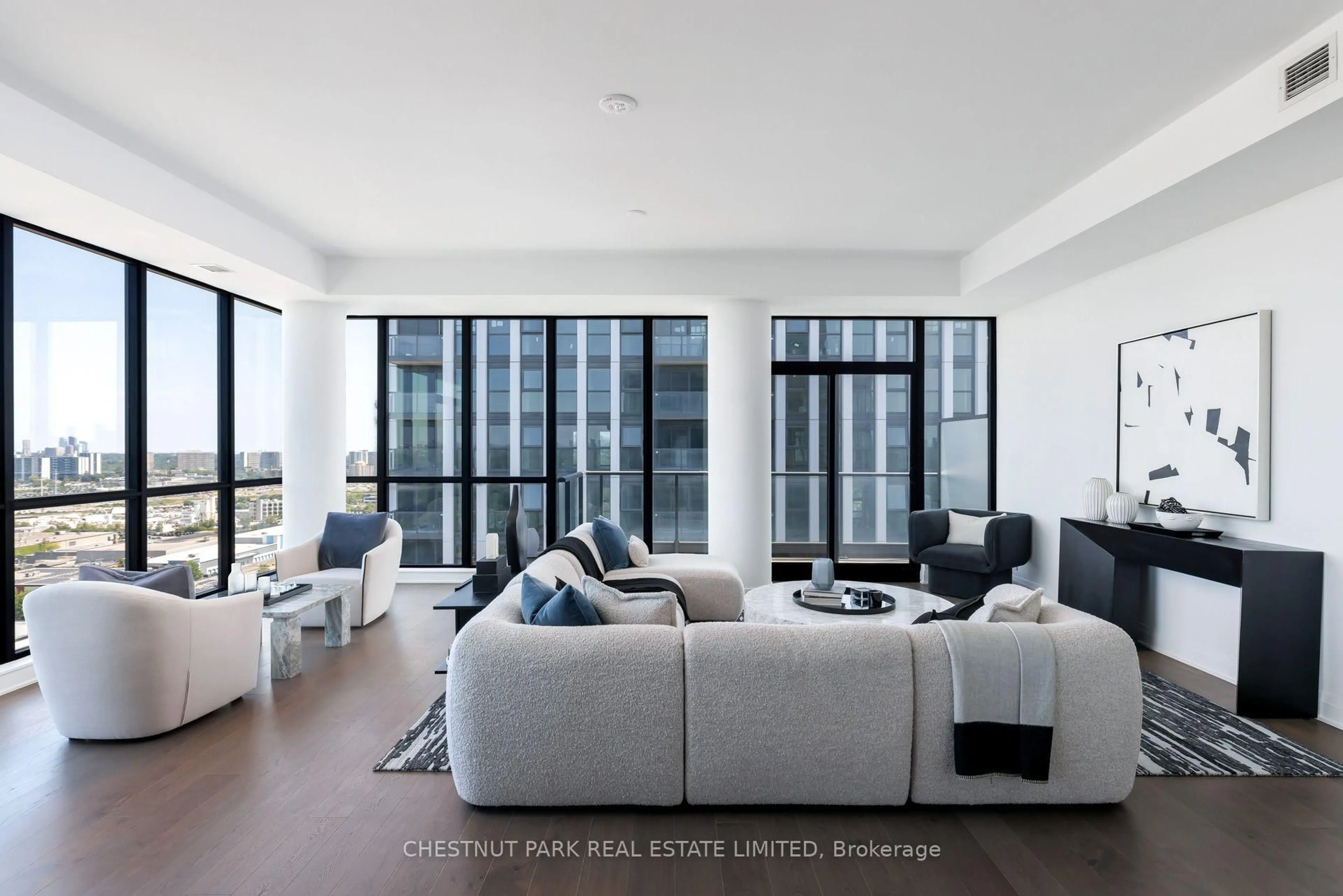 Living room with furniture, unknown for 33 Frederick Todd Way #LPH01, Toronto Ontario M4G 0C9