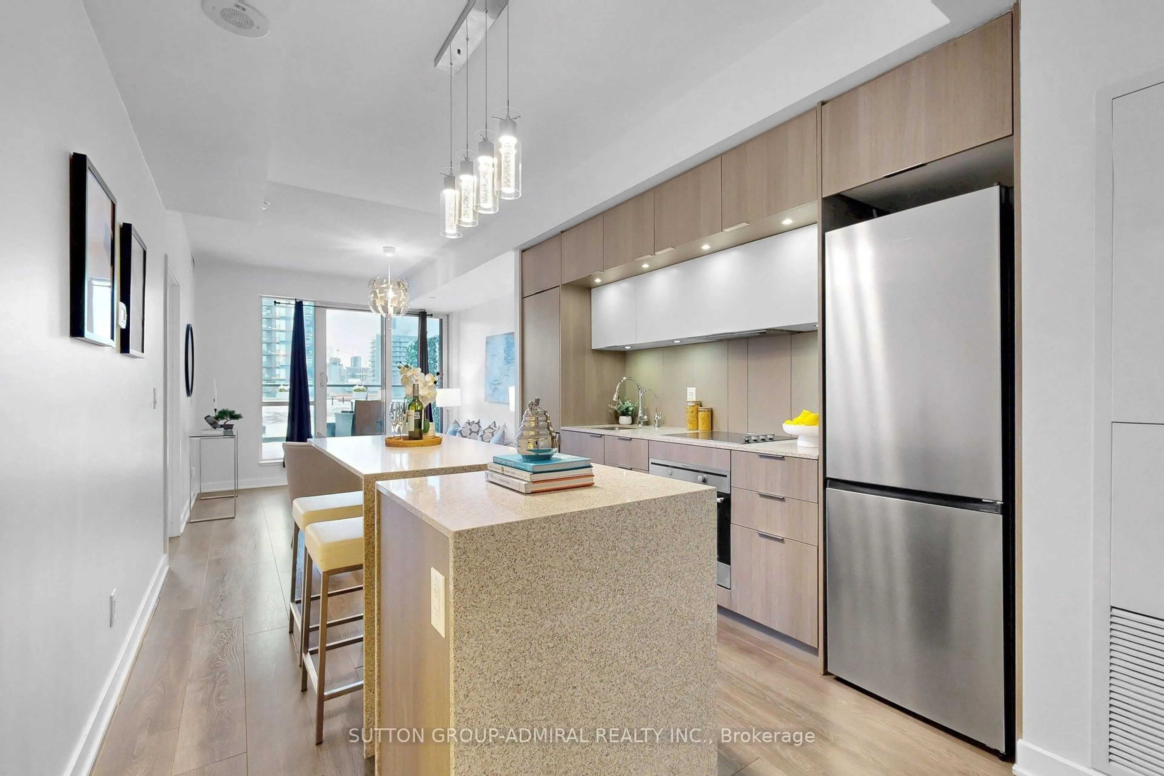 Contemporary kitchen, ceramic/tile floor for 170 Sumach St #907, Toronto Ontario M5A 0C3