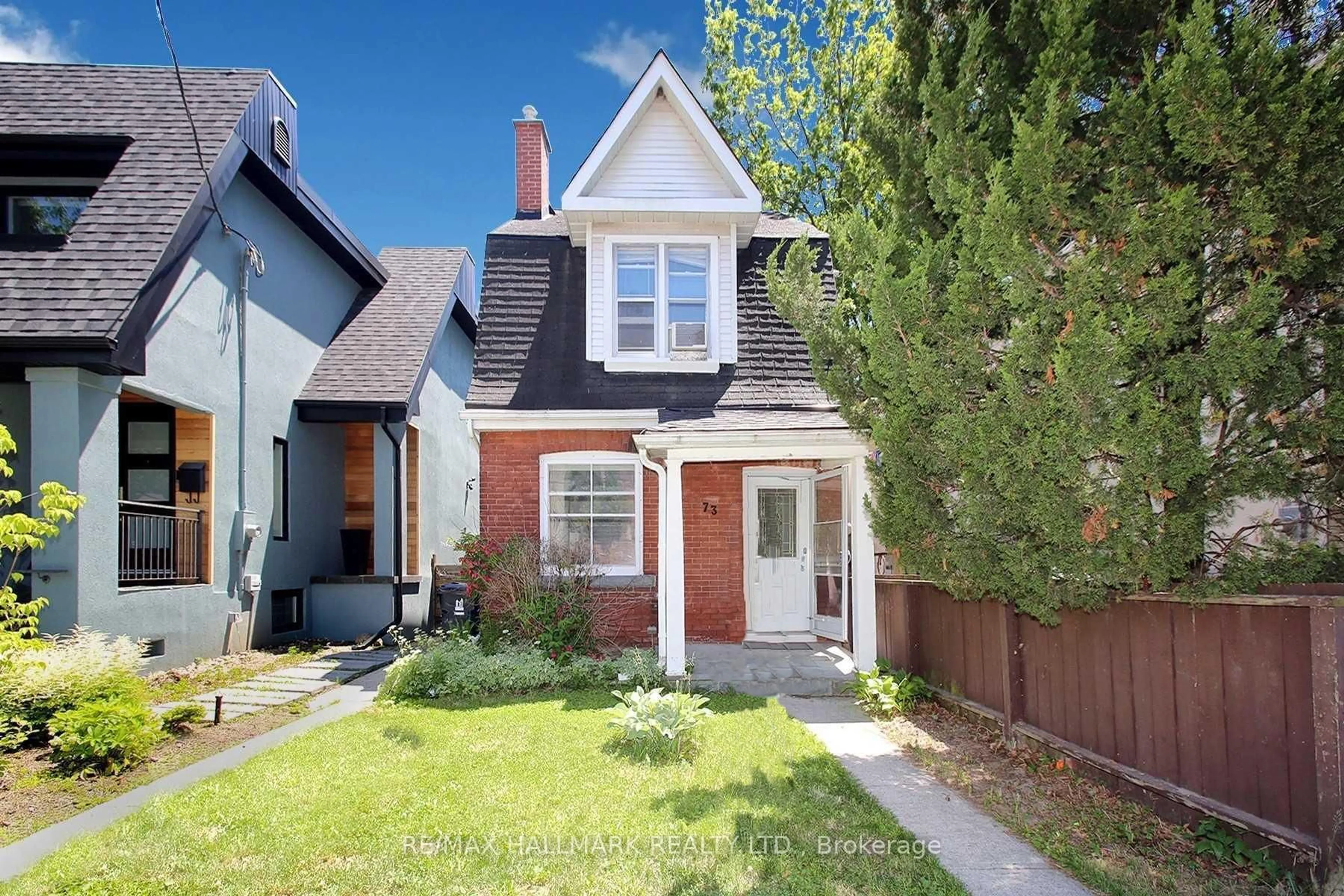 Home with brick exterior material, street for 73 Hocken Ave, Toronto Ontario M6G 2K1
