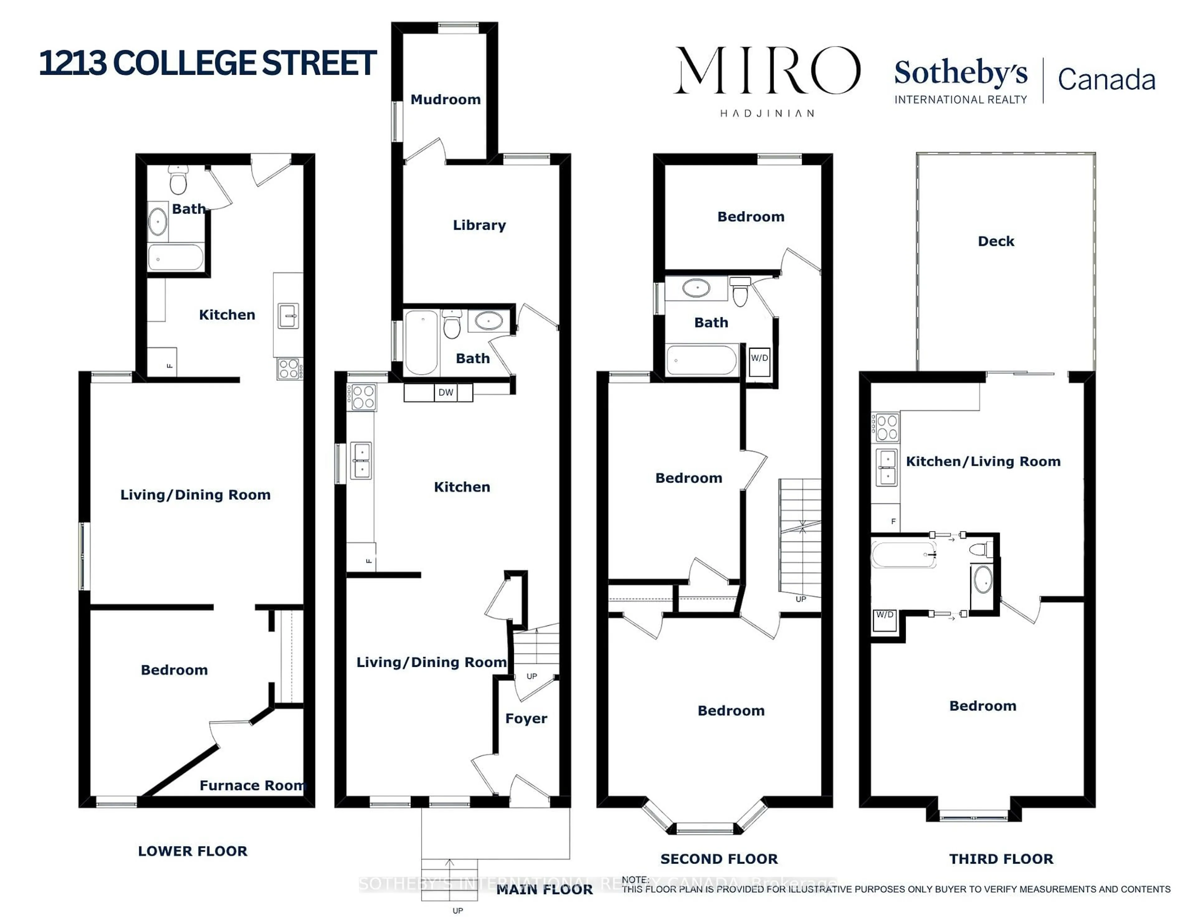 Floor plan for 1213 College St, Toronto Ontario M6H 1C1
