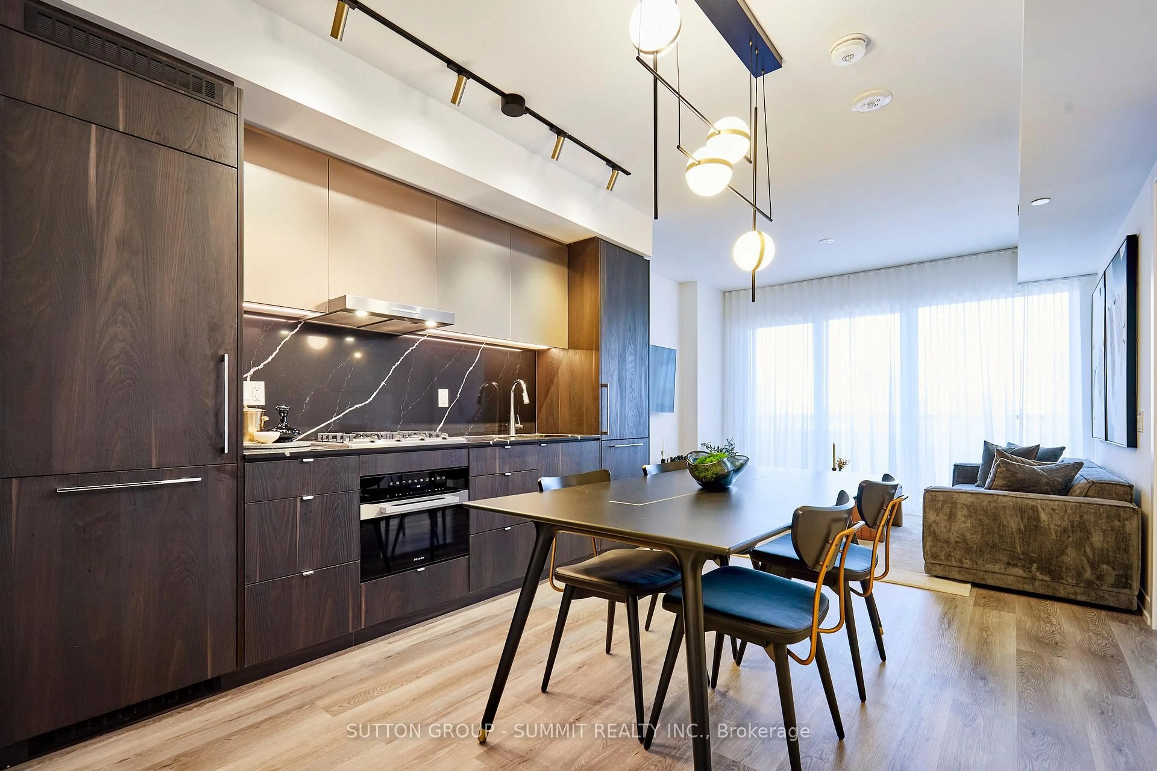 Contemporary kitchen, wood/laminate floor for 771 YONGE St #2501, Toronto Ontario M4W 0B8