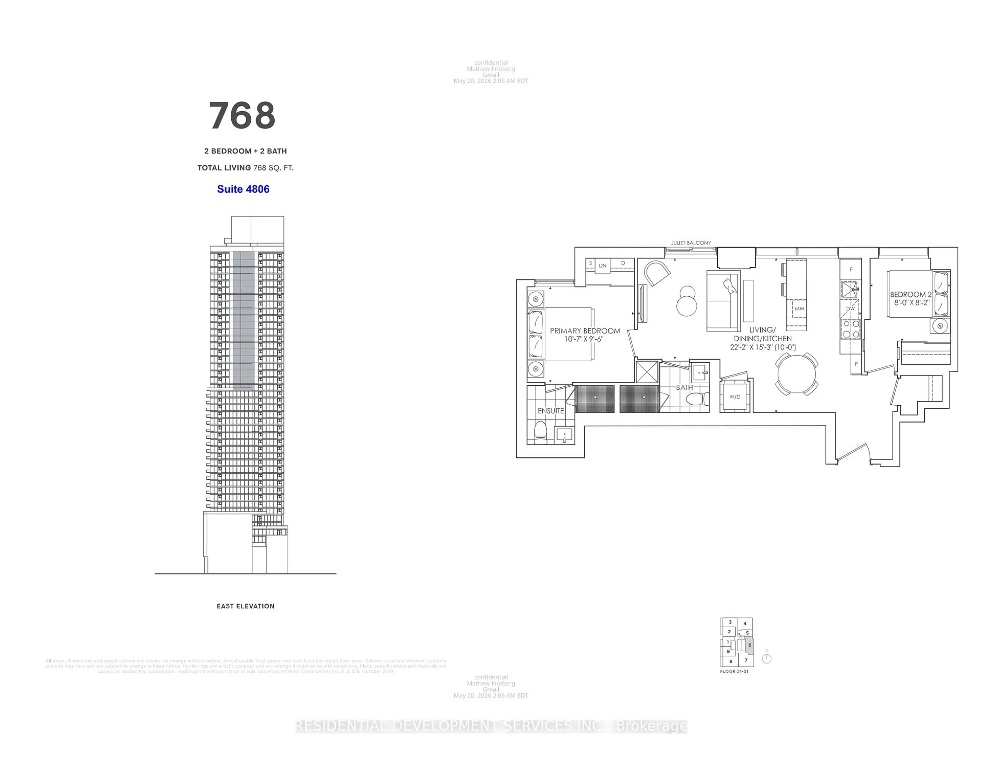 Floor plan for 89 Church St #4806, Toronto Ontario M5C 0B7