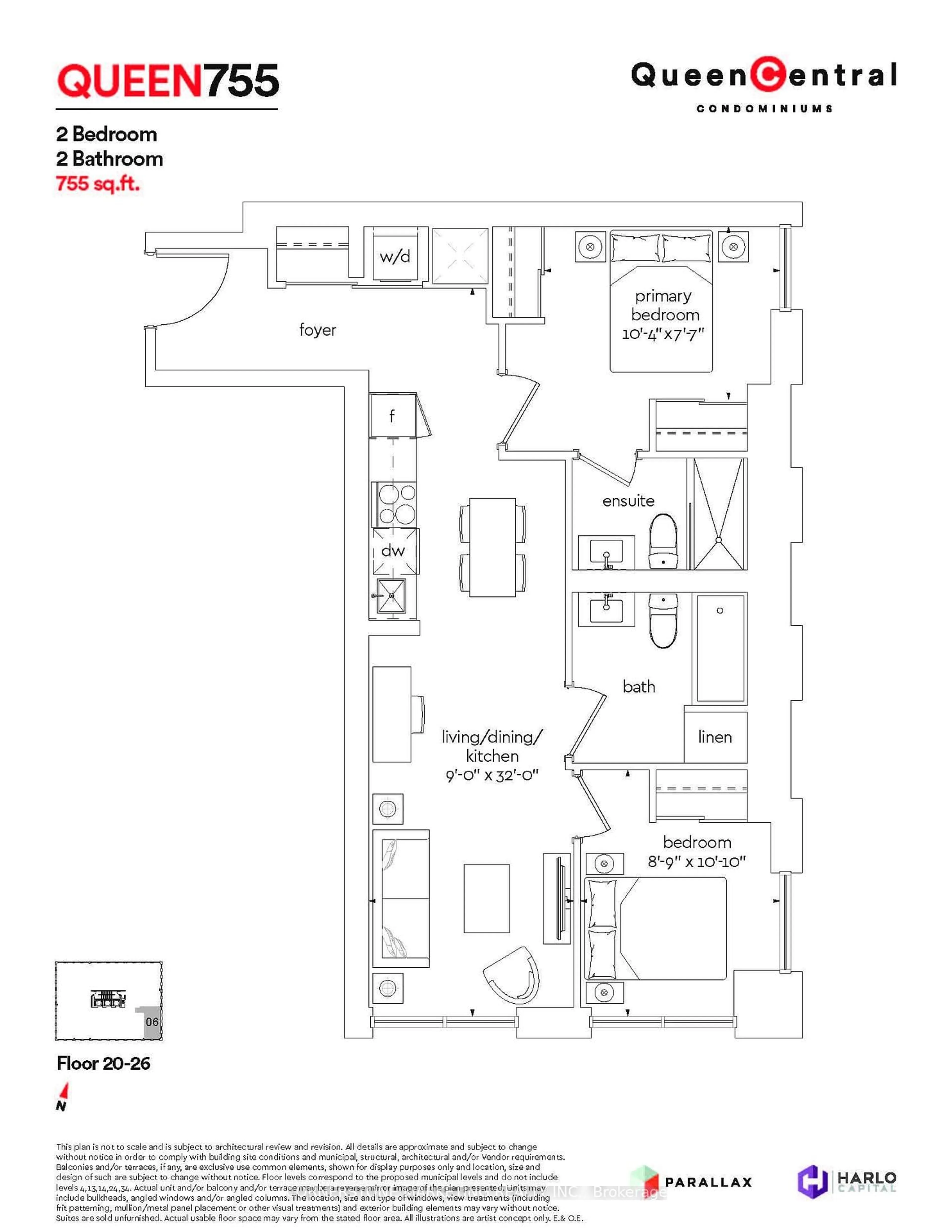 Floor plan for 100 Queen St #2306, Toronto Ontario M5C 0B5