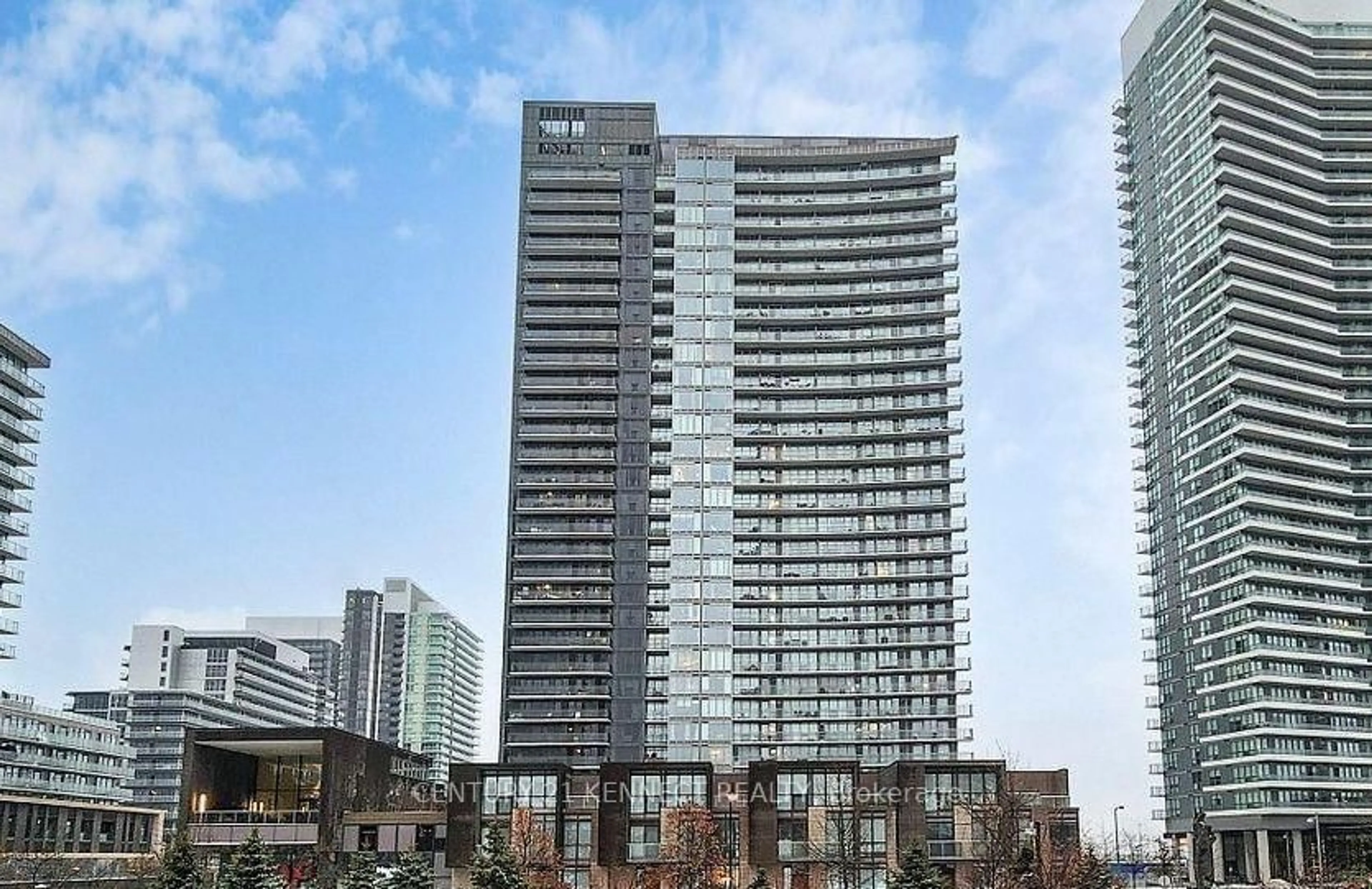 Patio, city buildings view from balcony for 121 McMahon Dr #2917, Toronto Ontario M2K 0C1