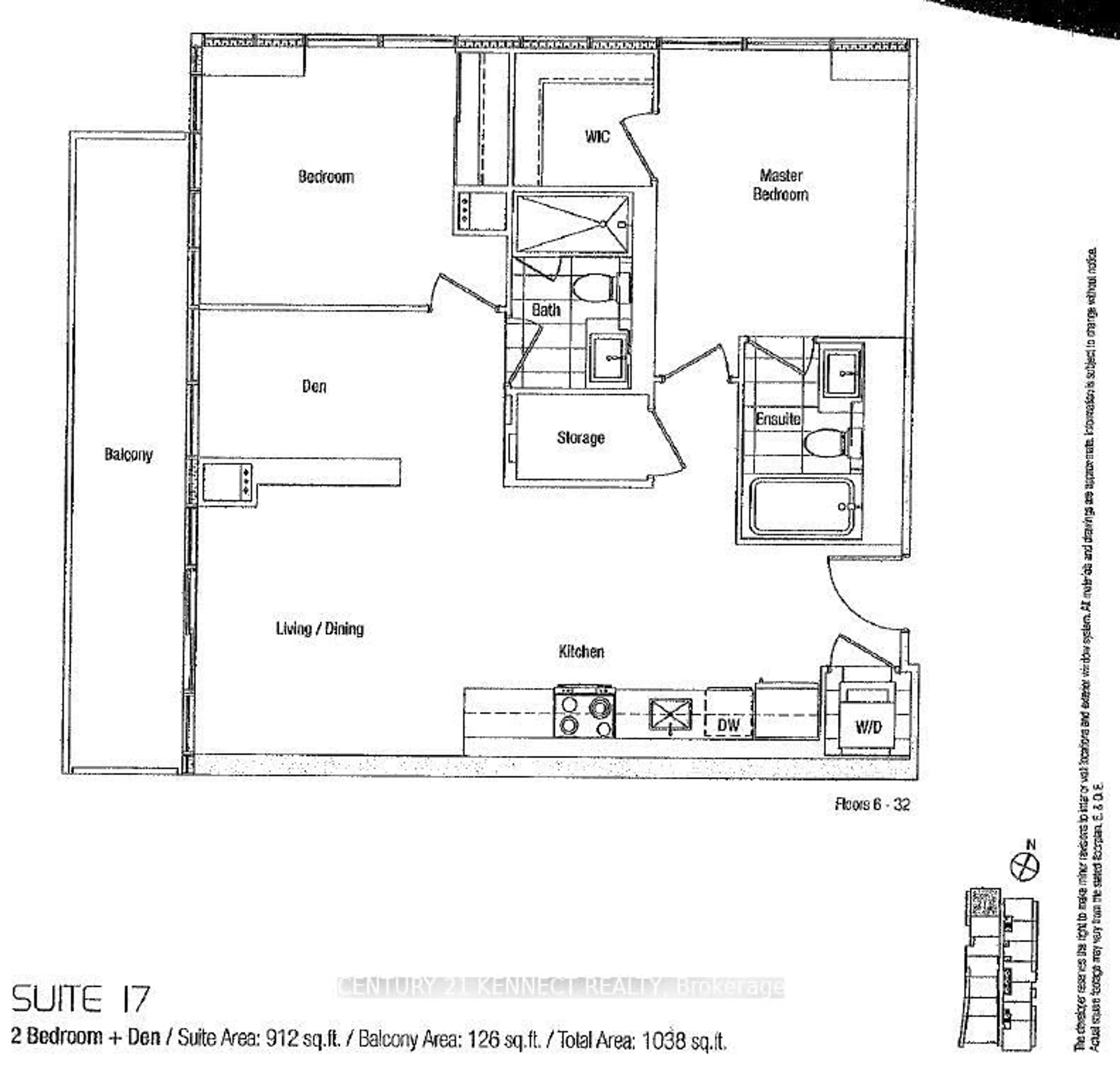 Floor plan for 121 McMahon Dr #2917, Toronto Ontario M2K 0C1