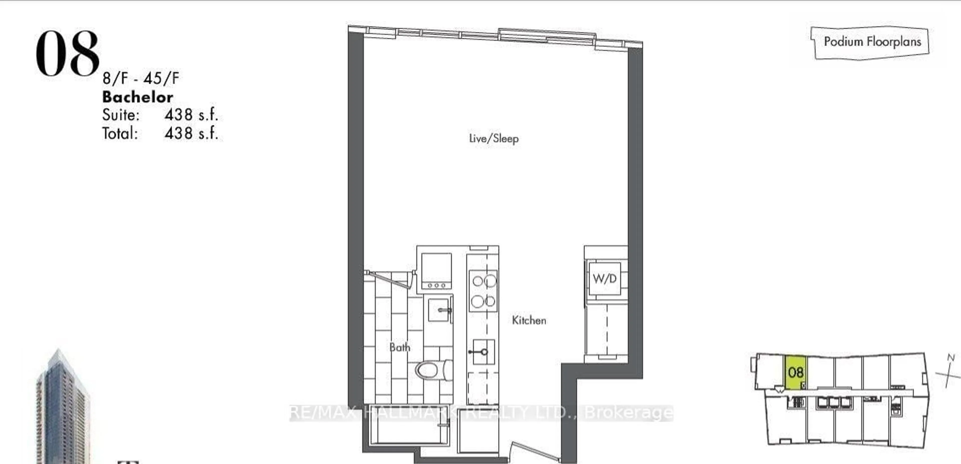 Floor plan for 85 Queens Wharf Rd #2908, Toronto Ontario M5V 0J9