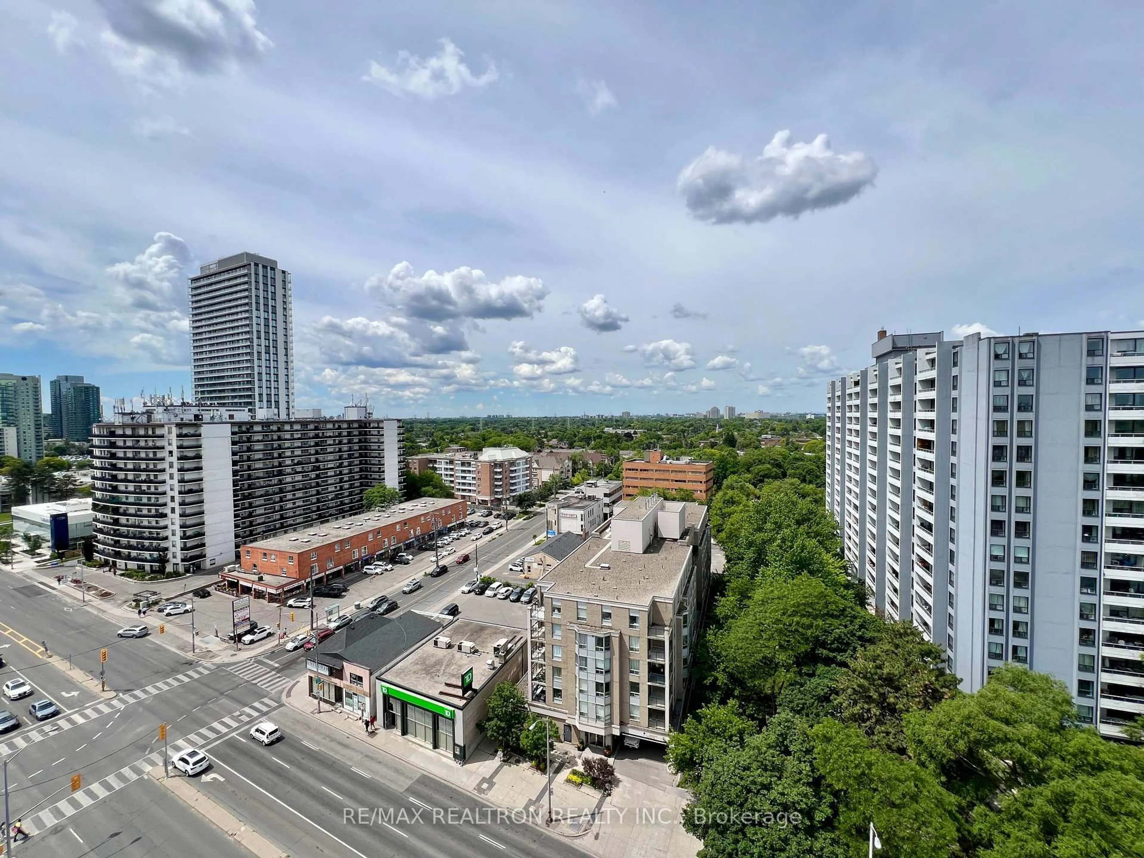 A pic from outside/outdoor area/front of a property/back of a property/a pic from drone, city buildings view from balcony for 5949 Yonge St #1608, Toronto Ontario M2M 3V8