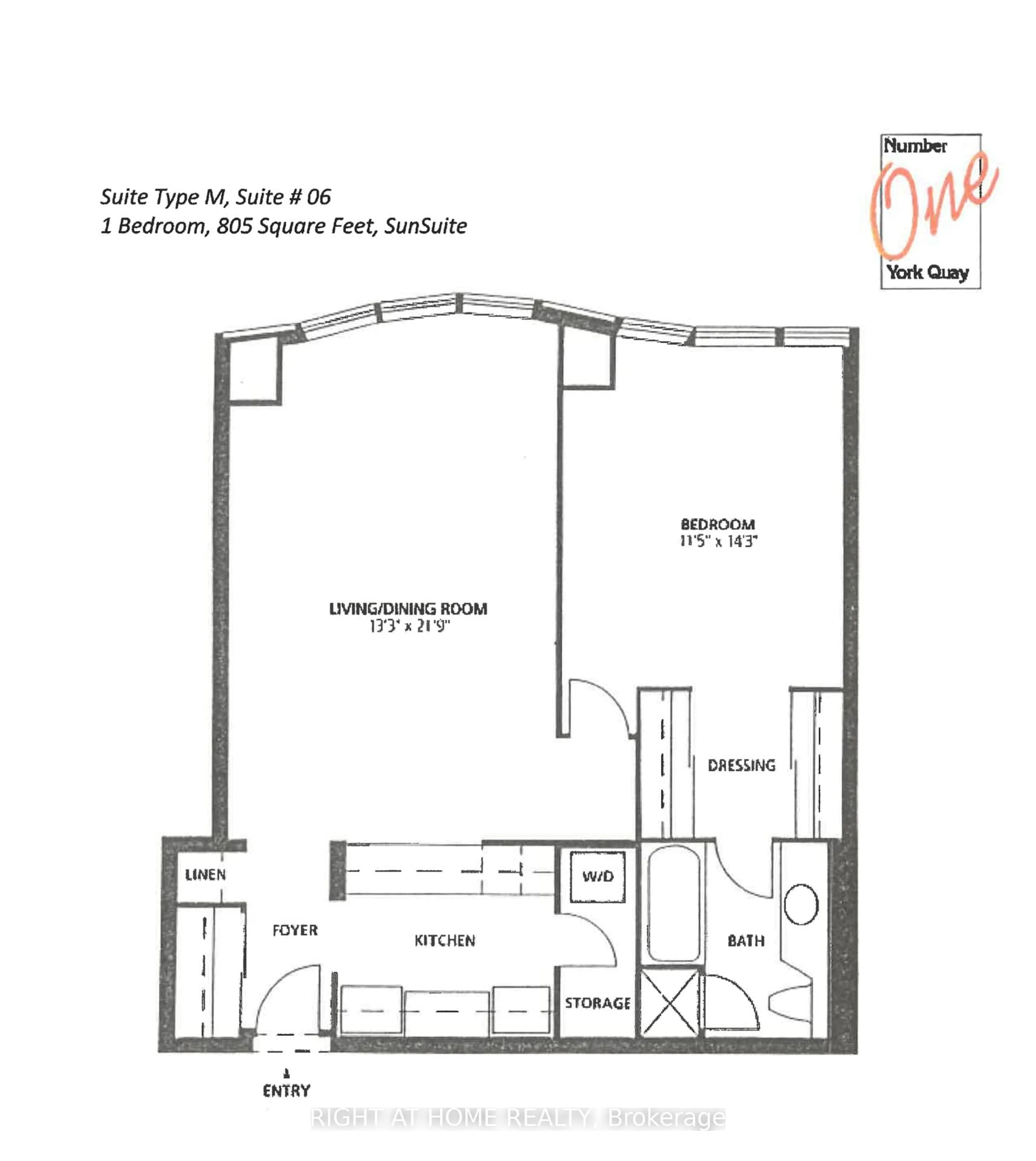 Floor plan for 77 Harbour Sq #2306, Toronto Ontario M5J 2S2