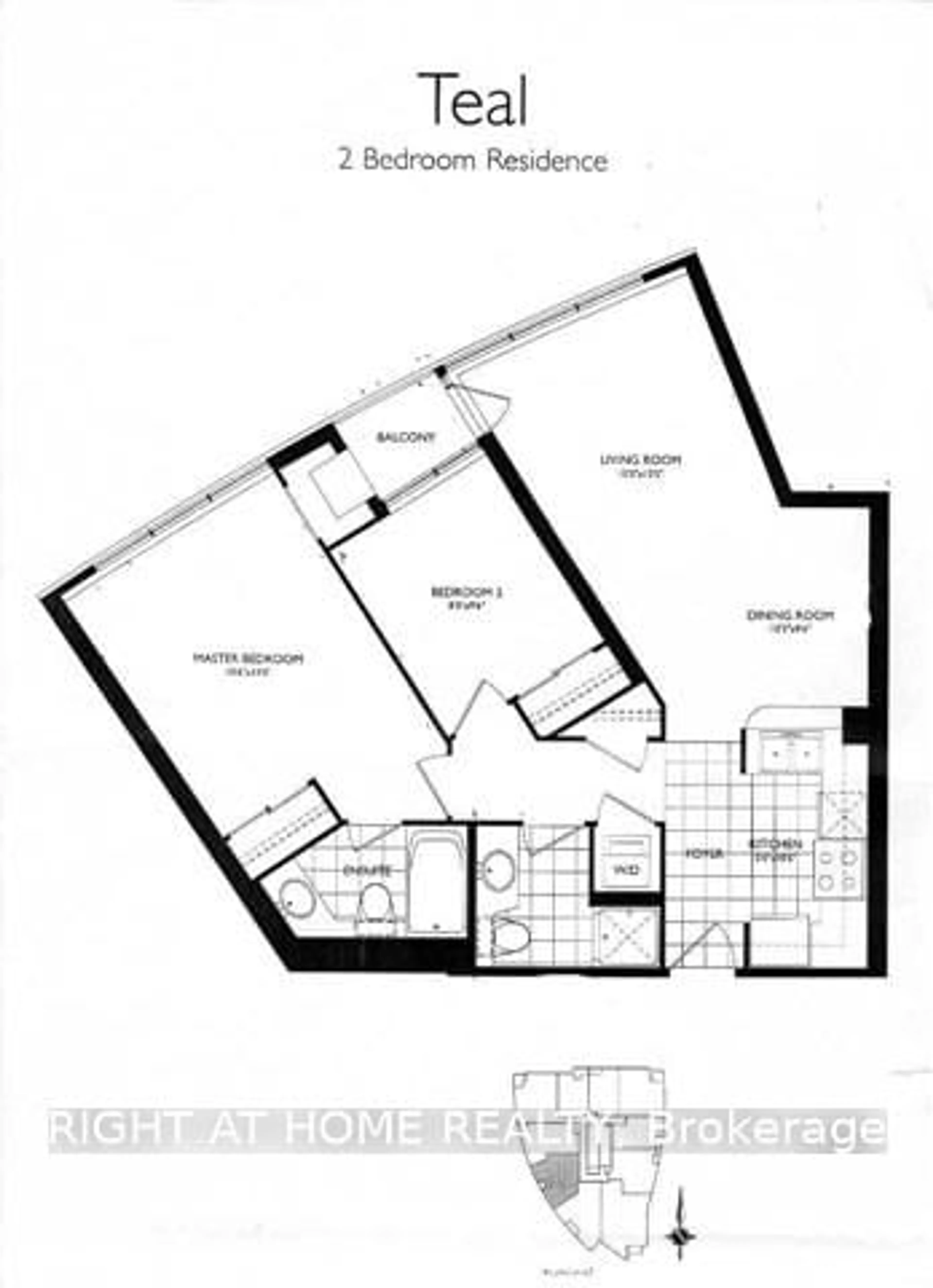 Floor plan for 30 Harrison Garden Blvd #207, Toronto Ontario M2N 7A9
