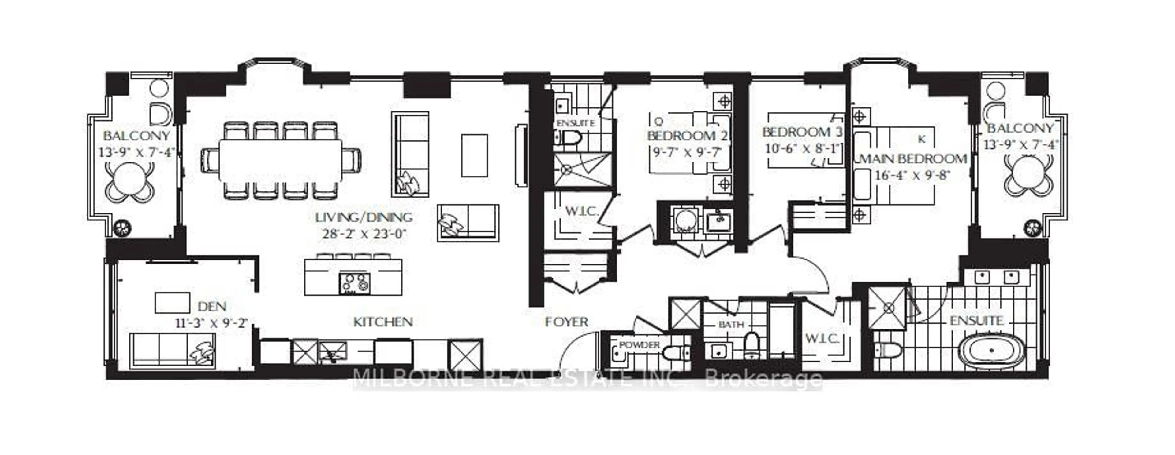 Floor plan for 4050 Yonge St #1606, Toronto Ontario M2P 2G2