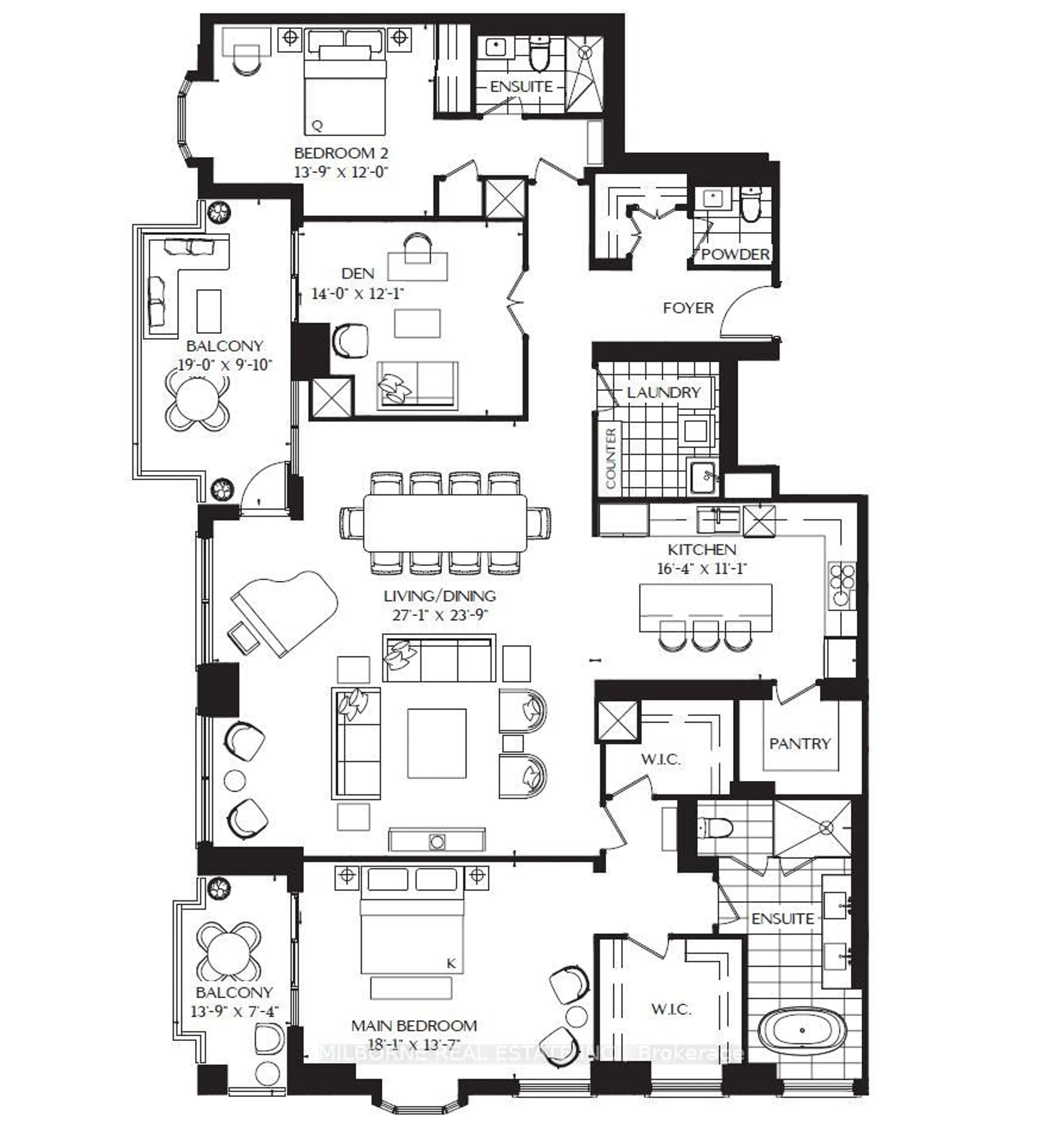 Floor plan for 4050 Yonge St #2502, Toronto Ontario M2P 2G2