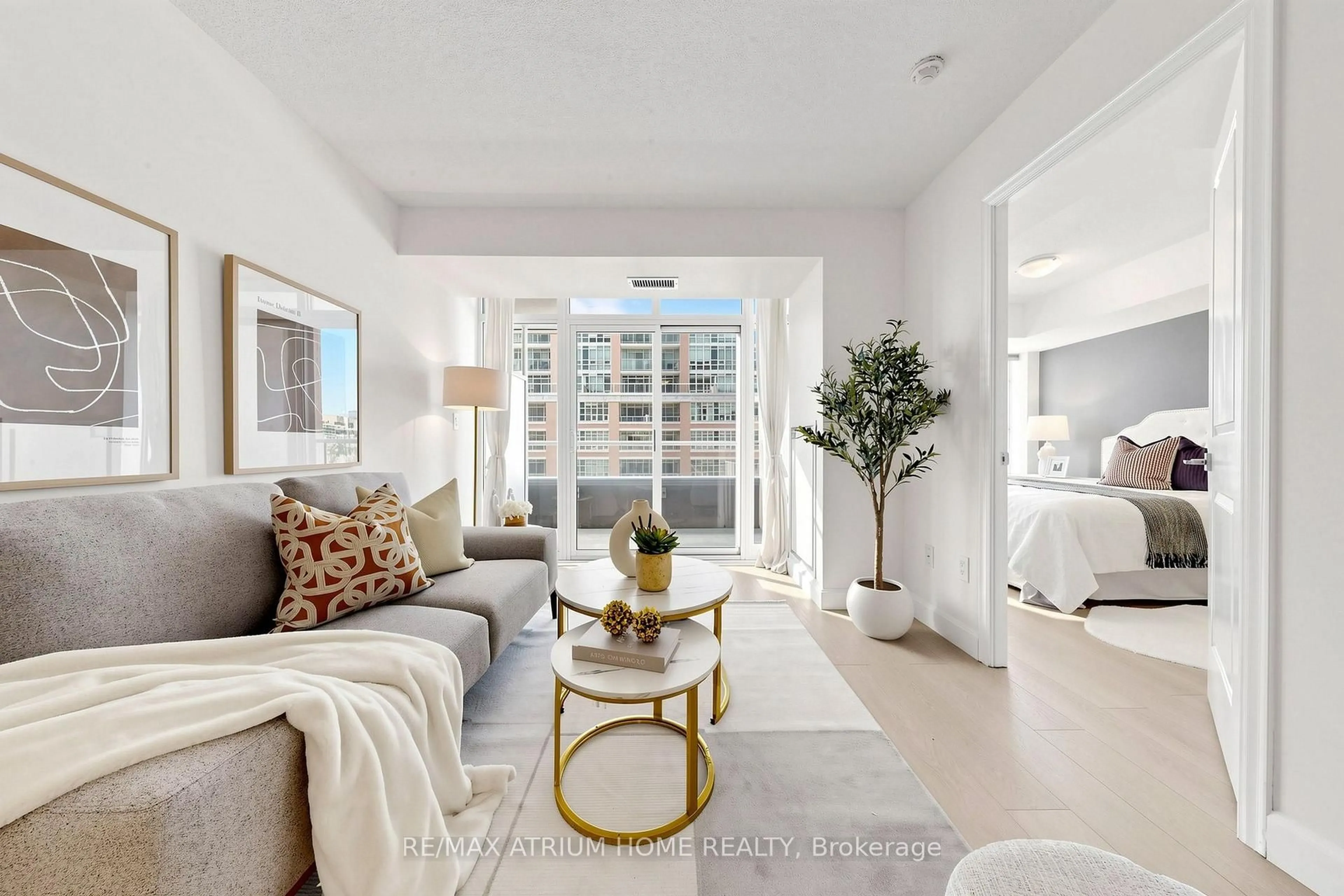 Living room with furniture, unknown for 75 East Liberty St #912, Toronto Ontario M6K 3R3