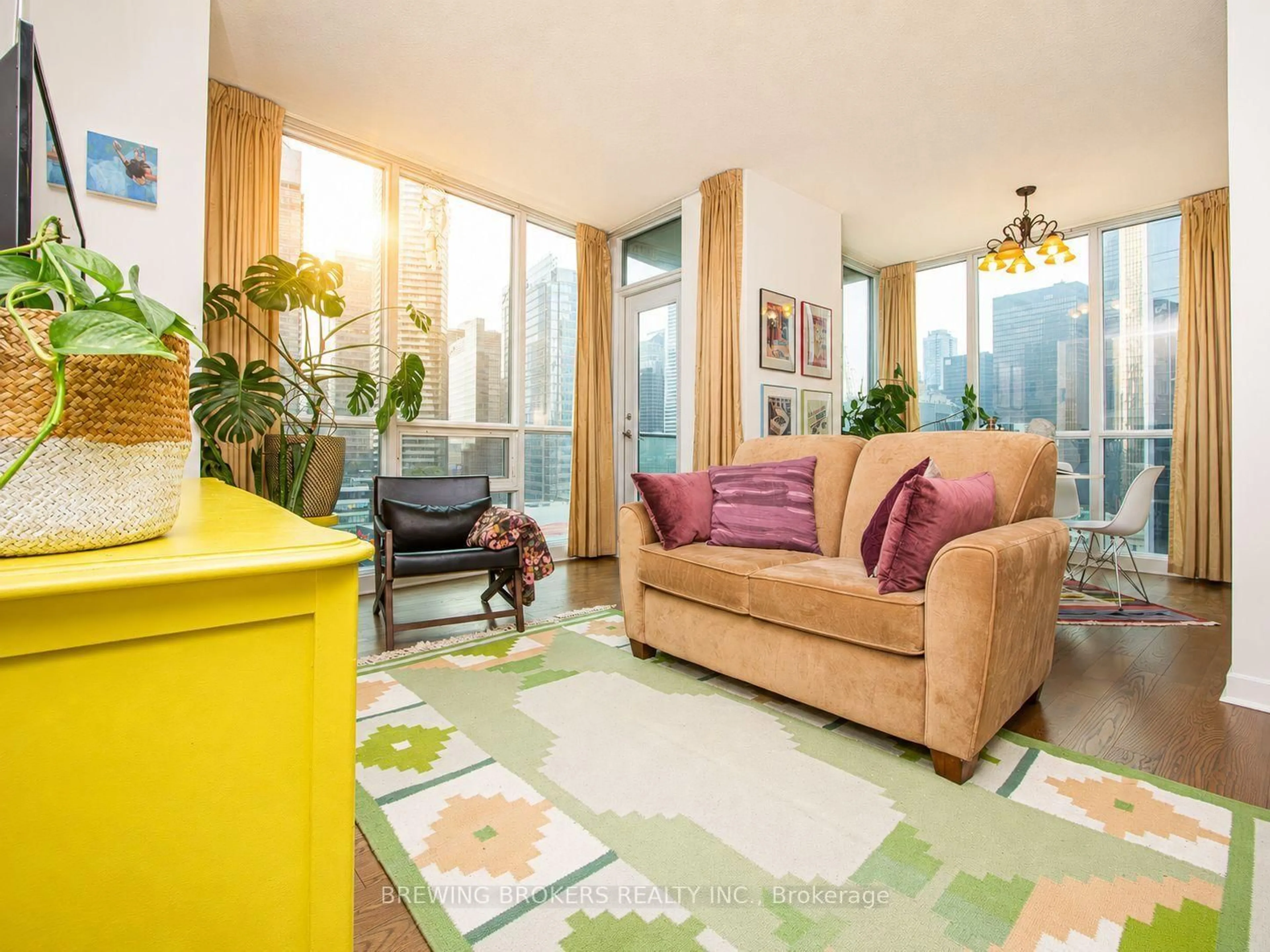 Living room with furniture, unknown for 18 Harbour St #1702, Toronto Ontario M5J 2Z6