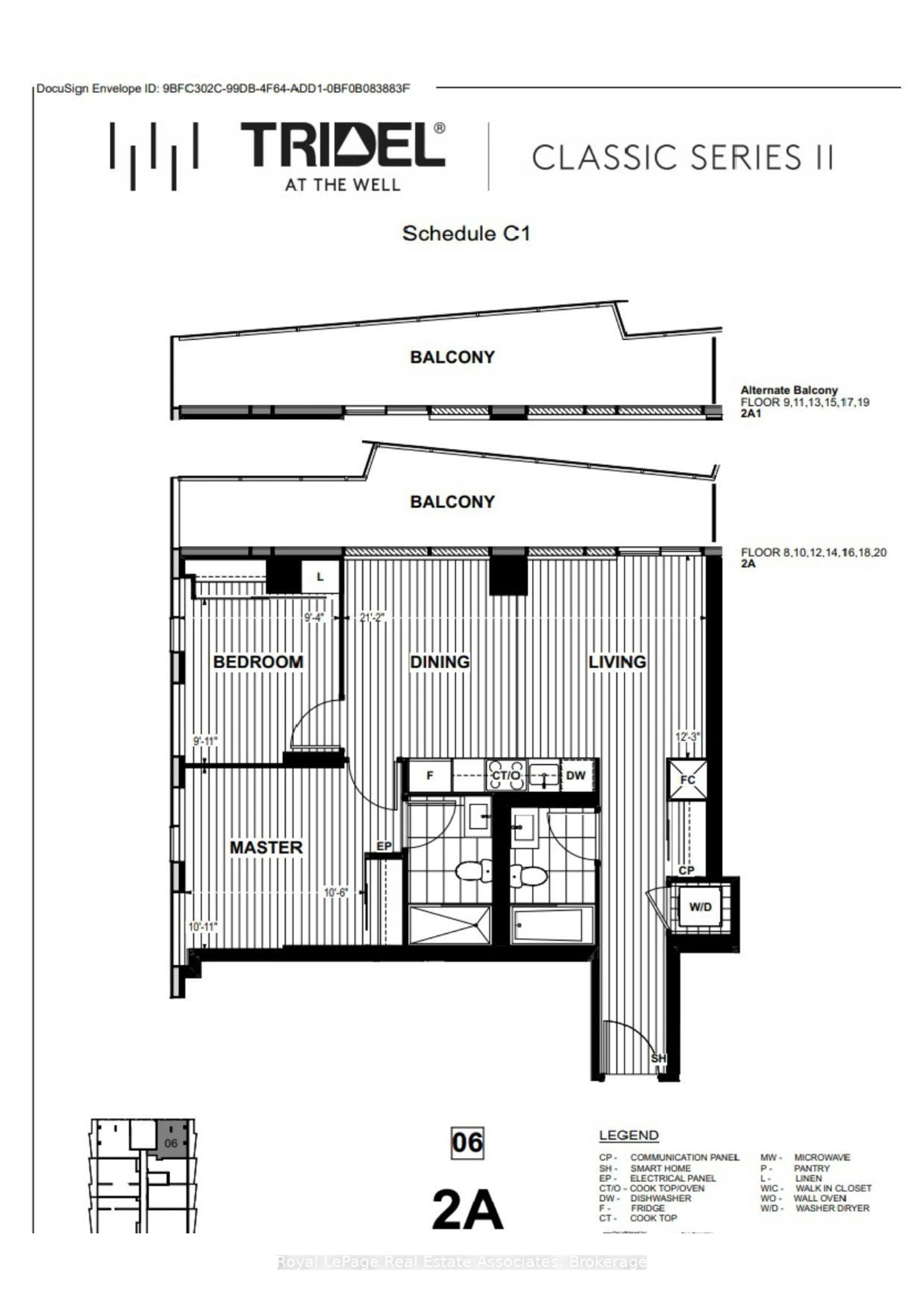 Floor plan for 480 Front St #1206, Toronto Ontario M5V 0V6