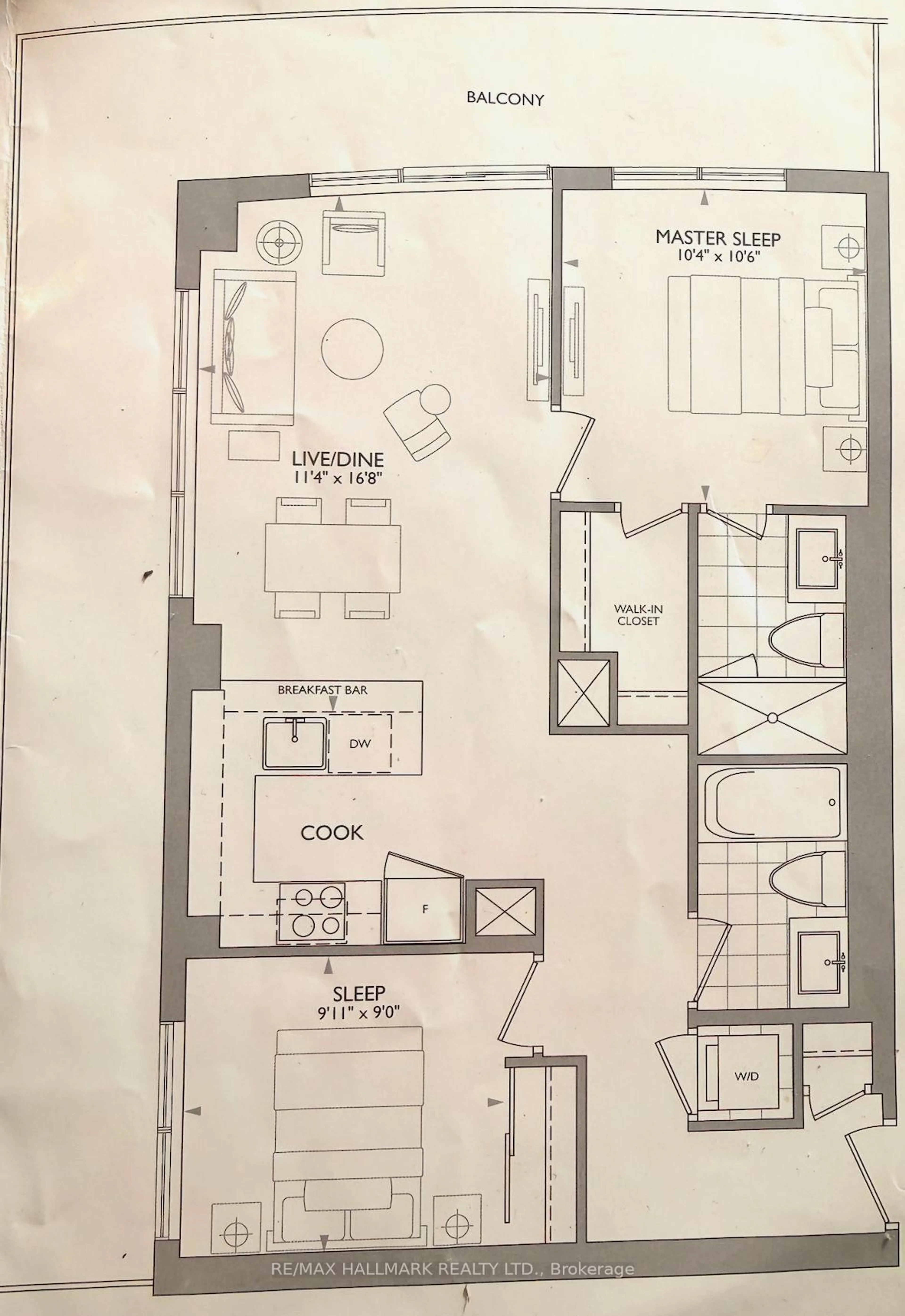 Floor plan for 98 Lillian St #1212, Toronto Ontario M4S 0A5
